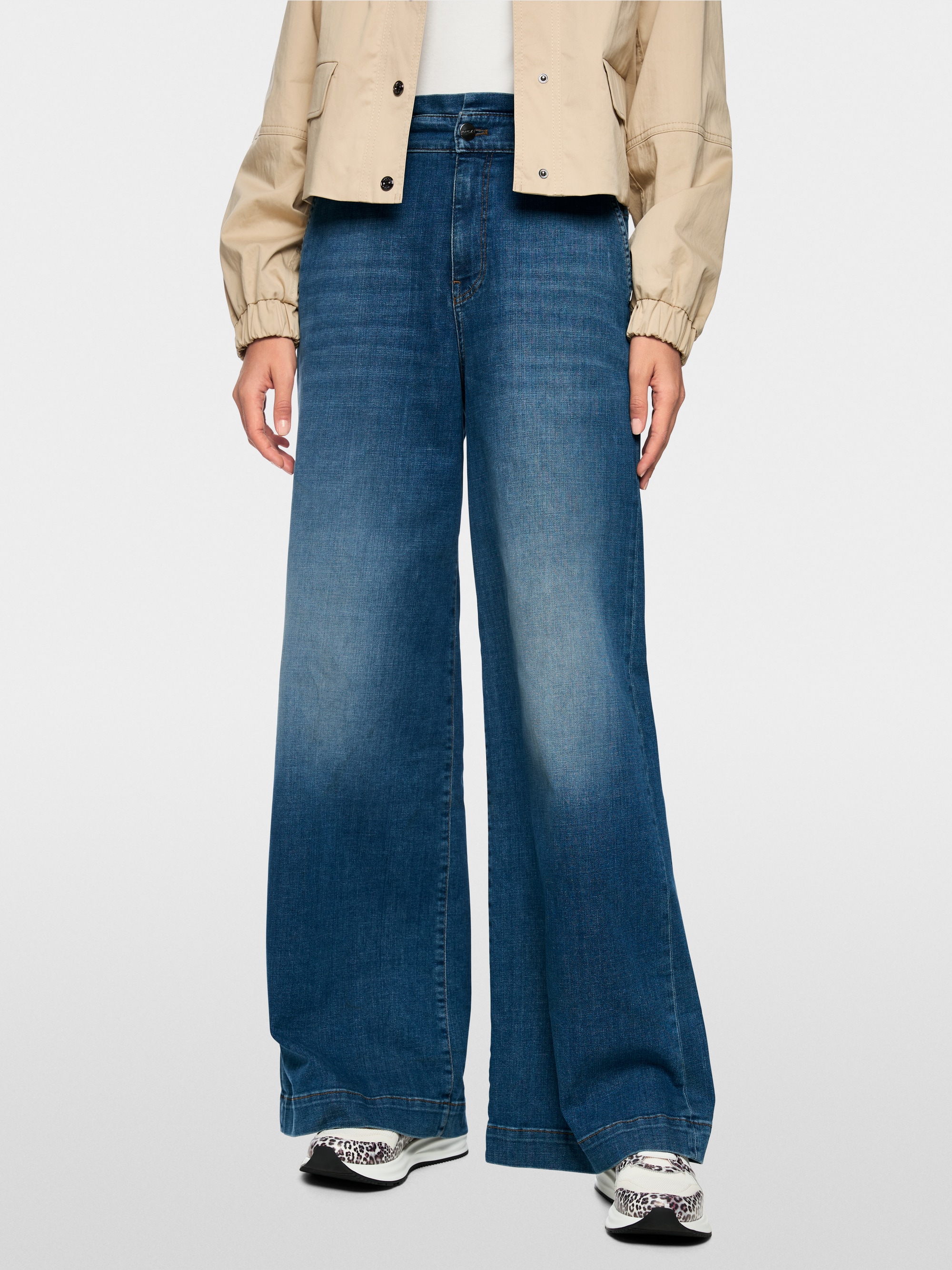 WAUKEE wide jeans with high waistband