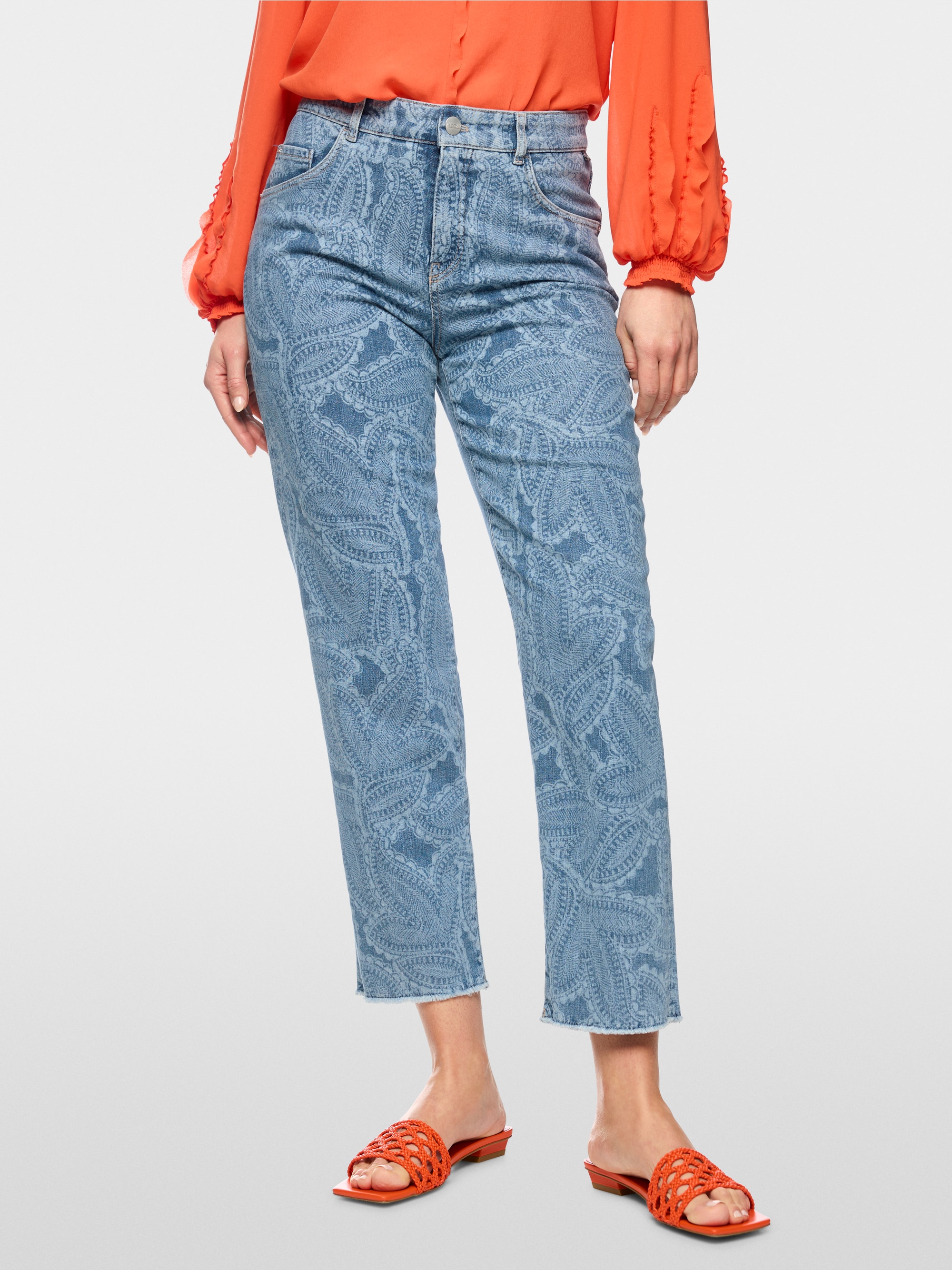 ROHA jeans with paisley pattern