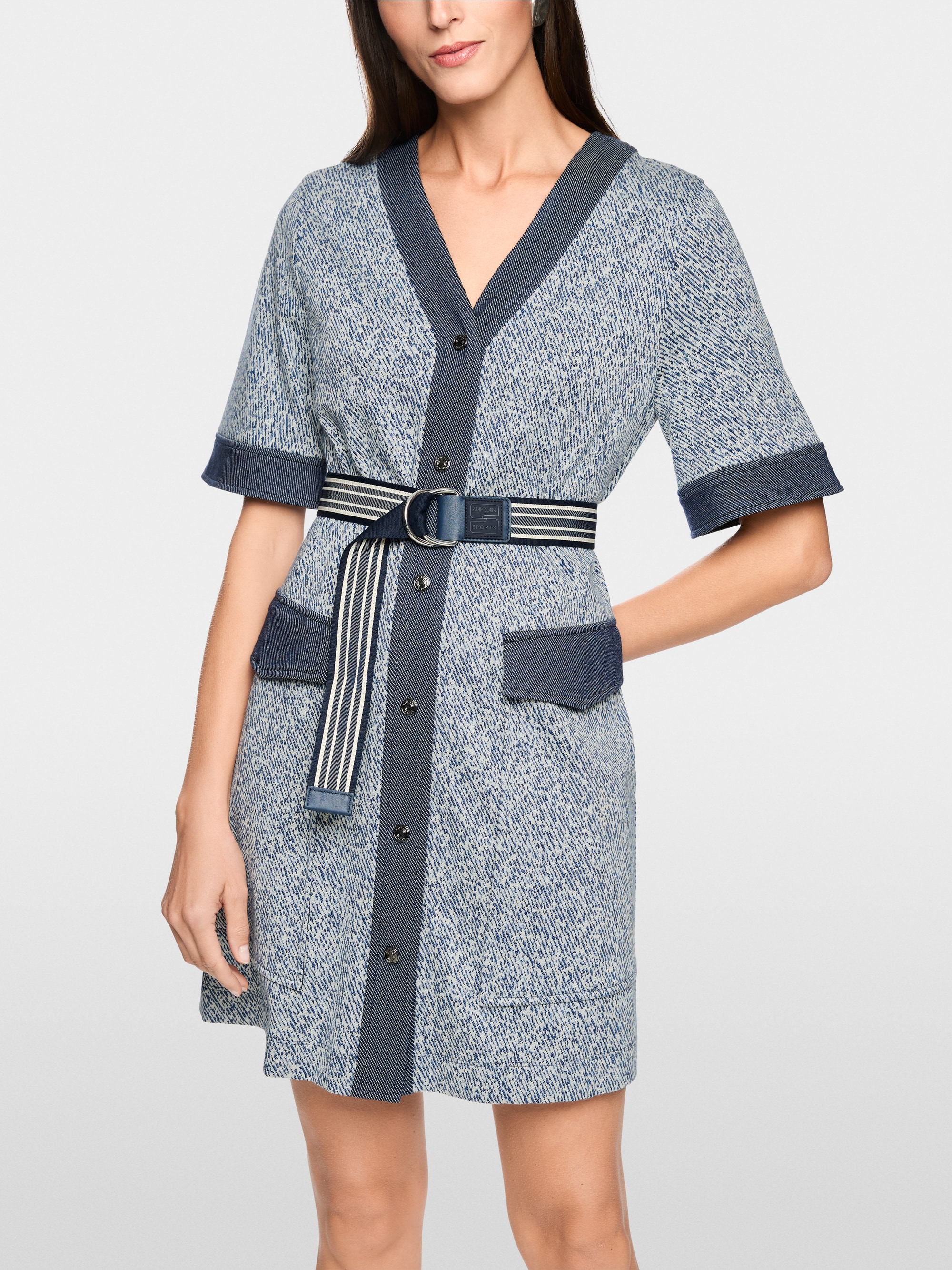 Patterned stretch viscose dress