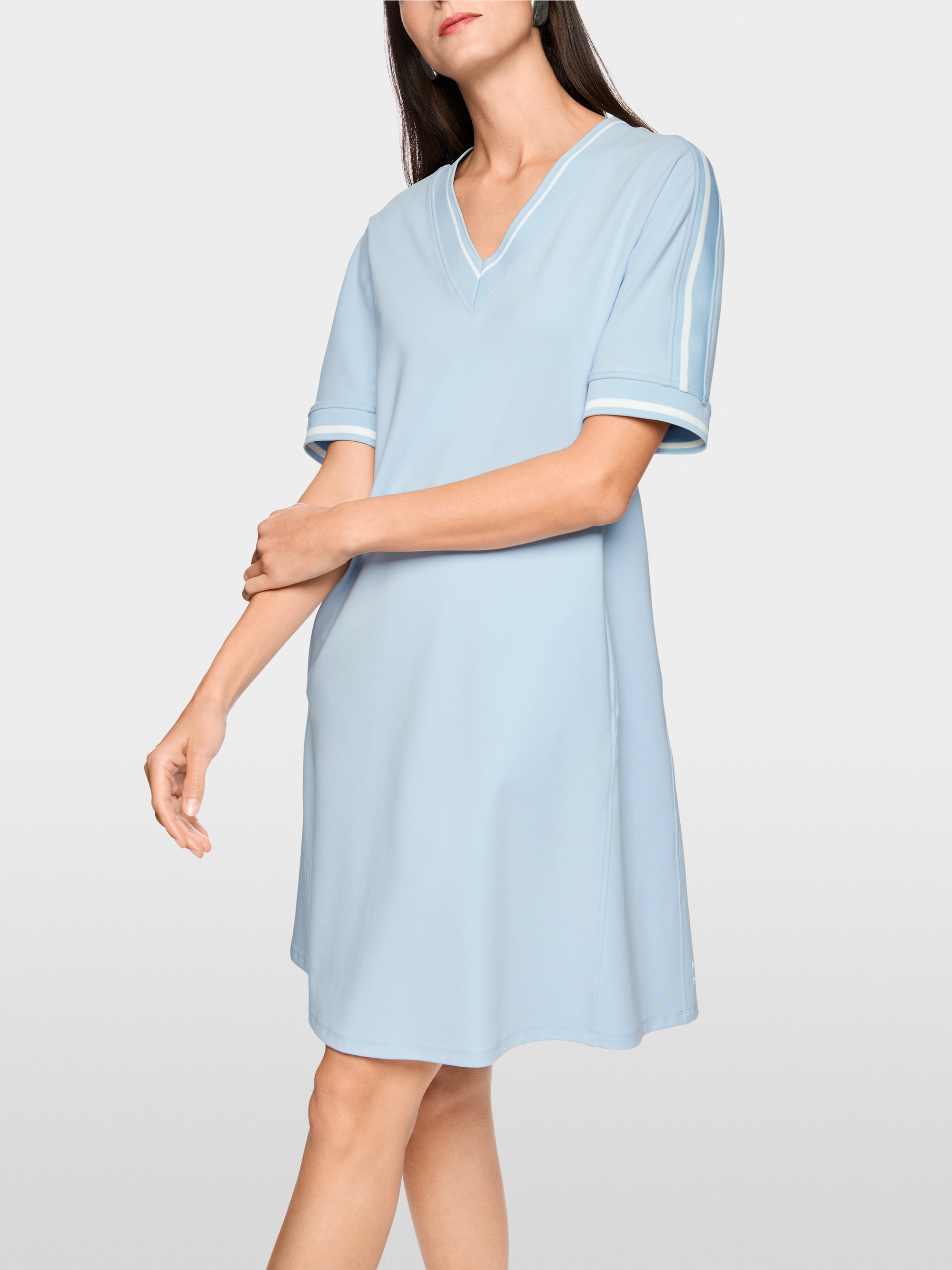 Sporty dress with striped details