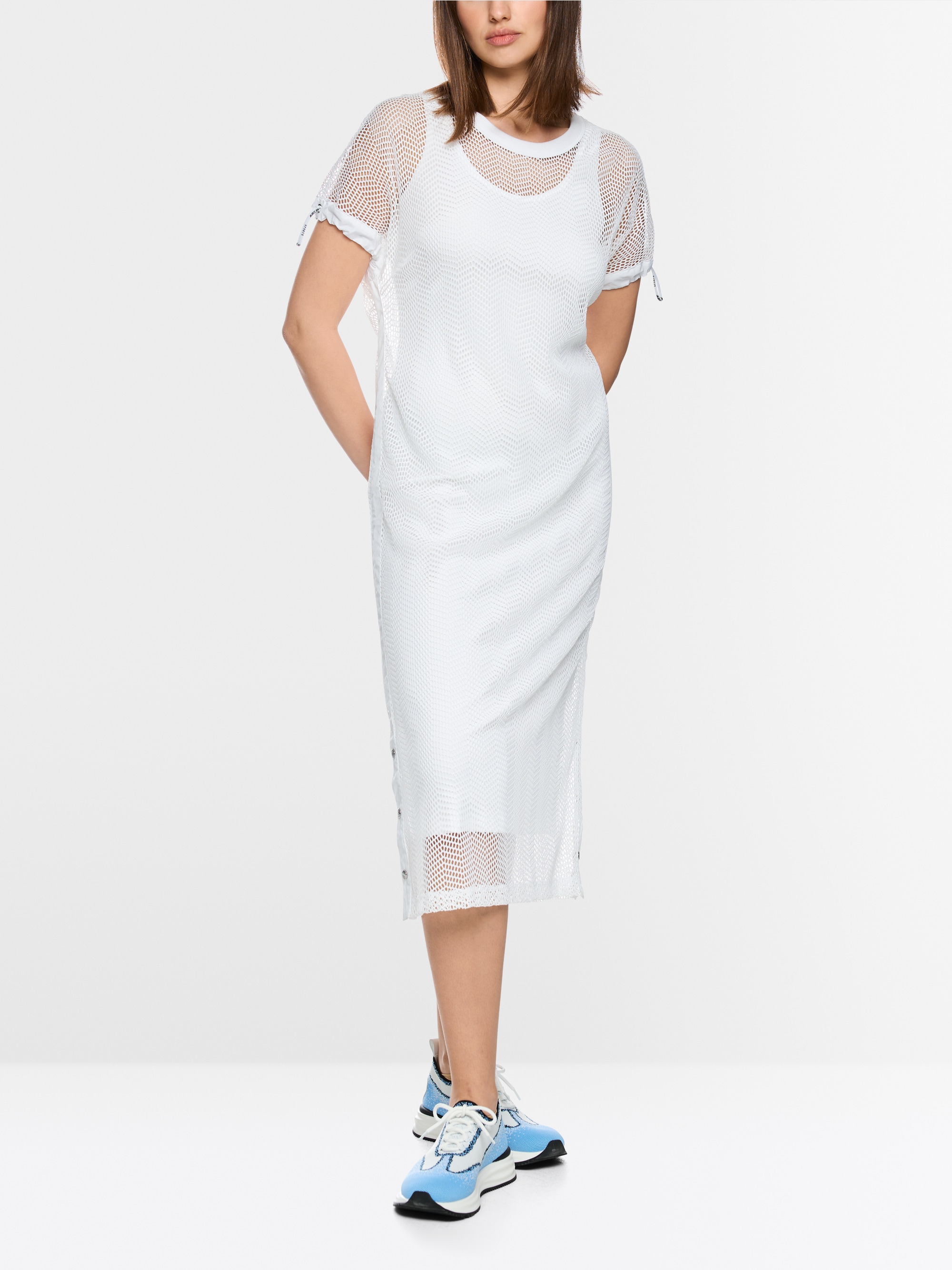 Dress with mesh look