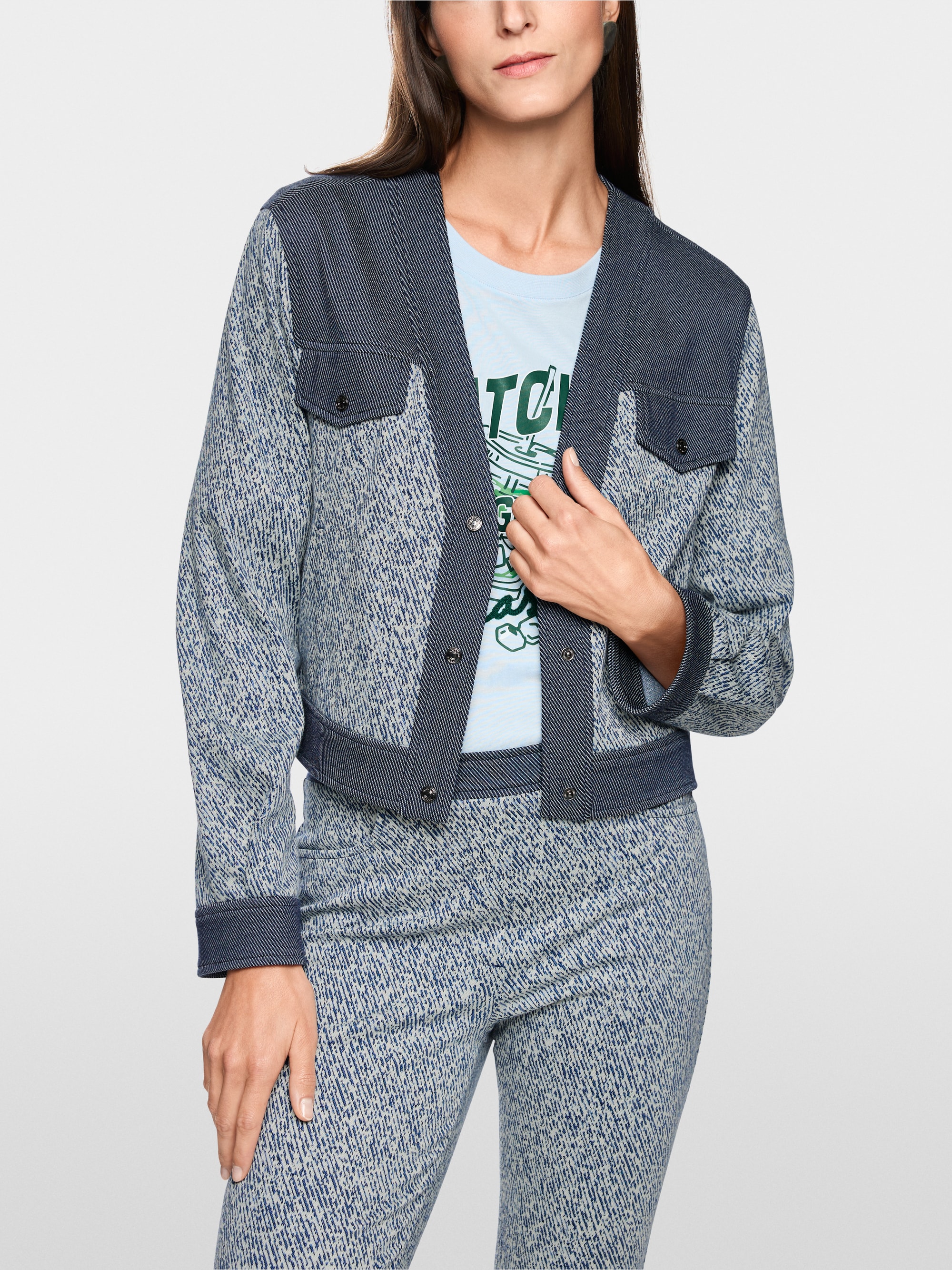 Short jacquard jacket