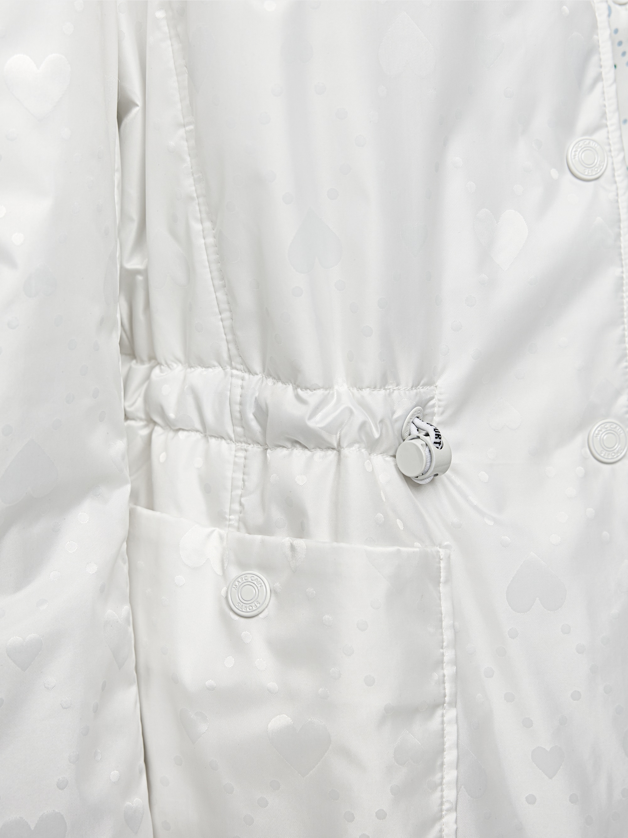 Padded blazer with heart print