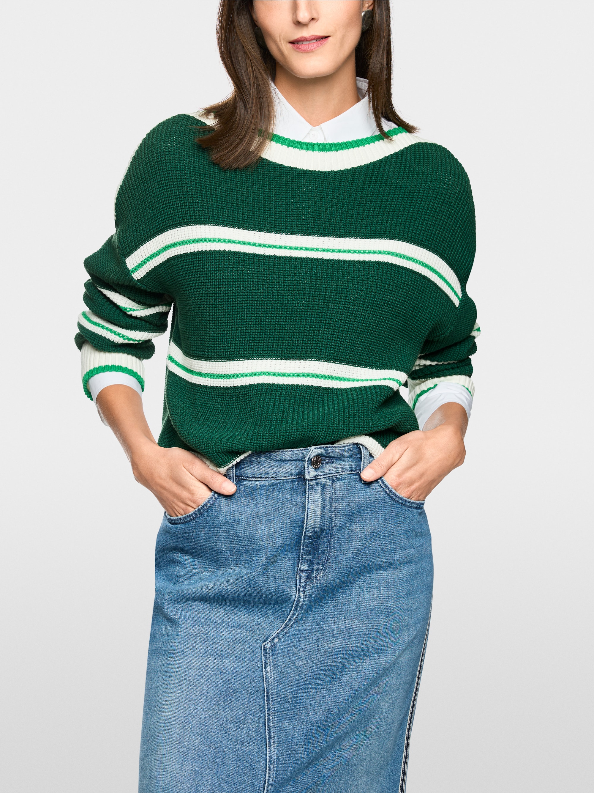 ‘Knitted in Germany’ striped jumper