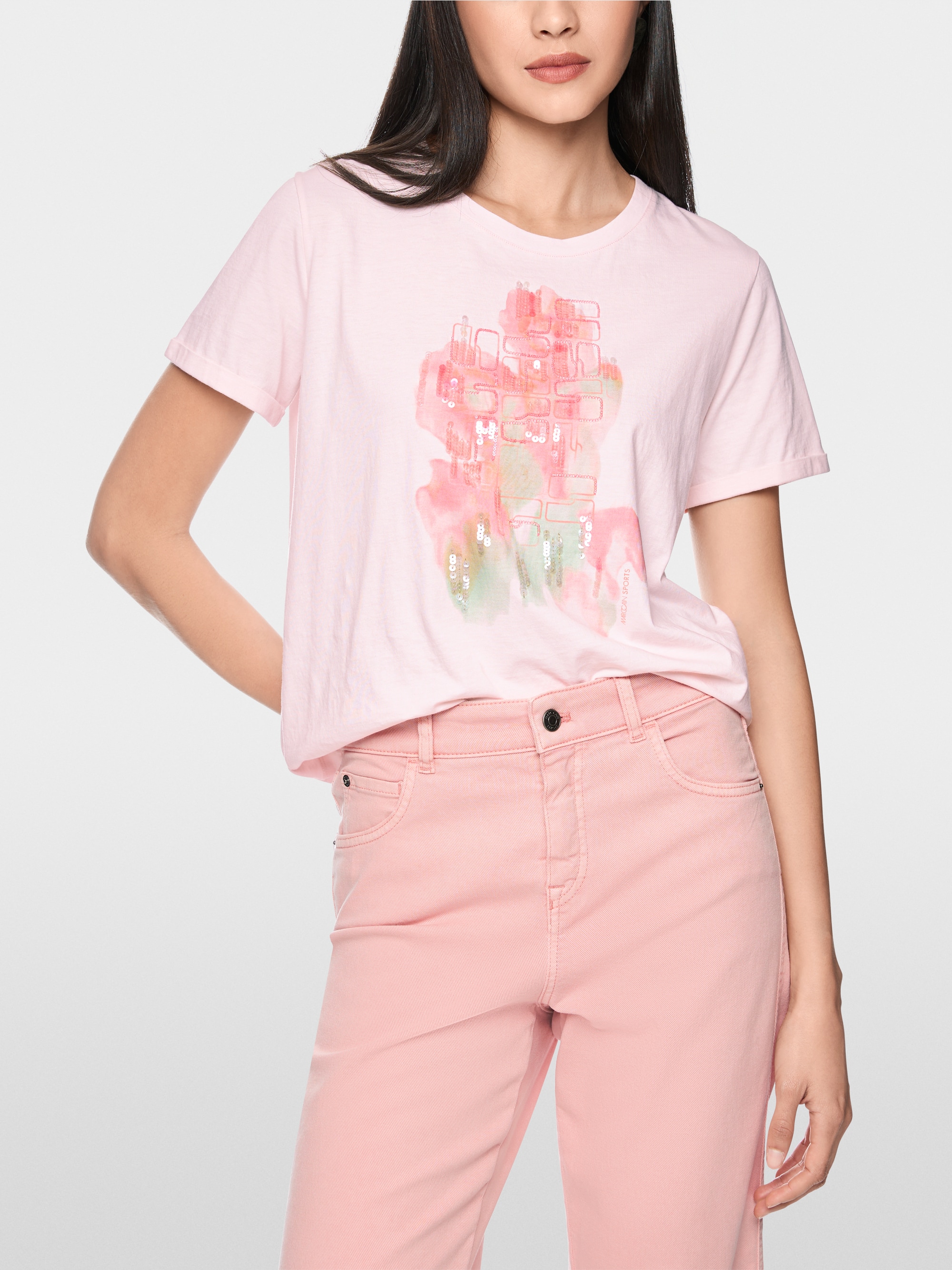 Cotton T-shirt with appliqué