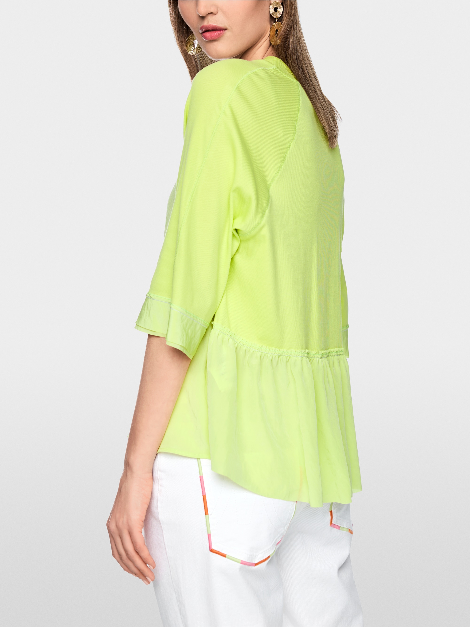 Blouse shirt with 3/4 raglan sleeves