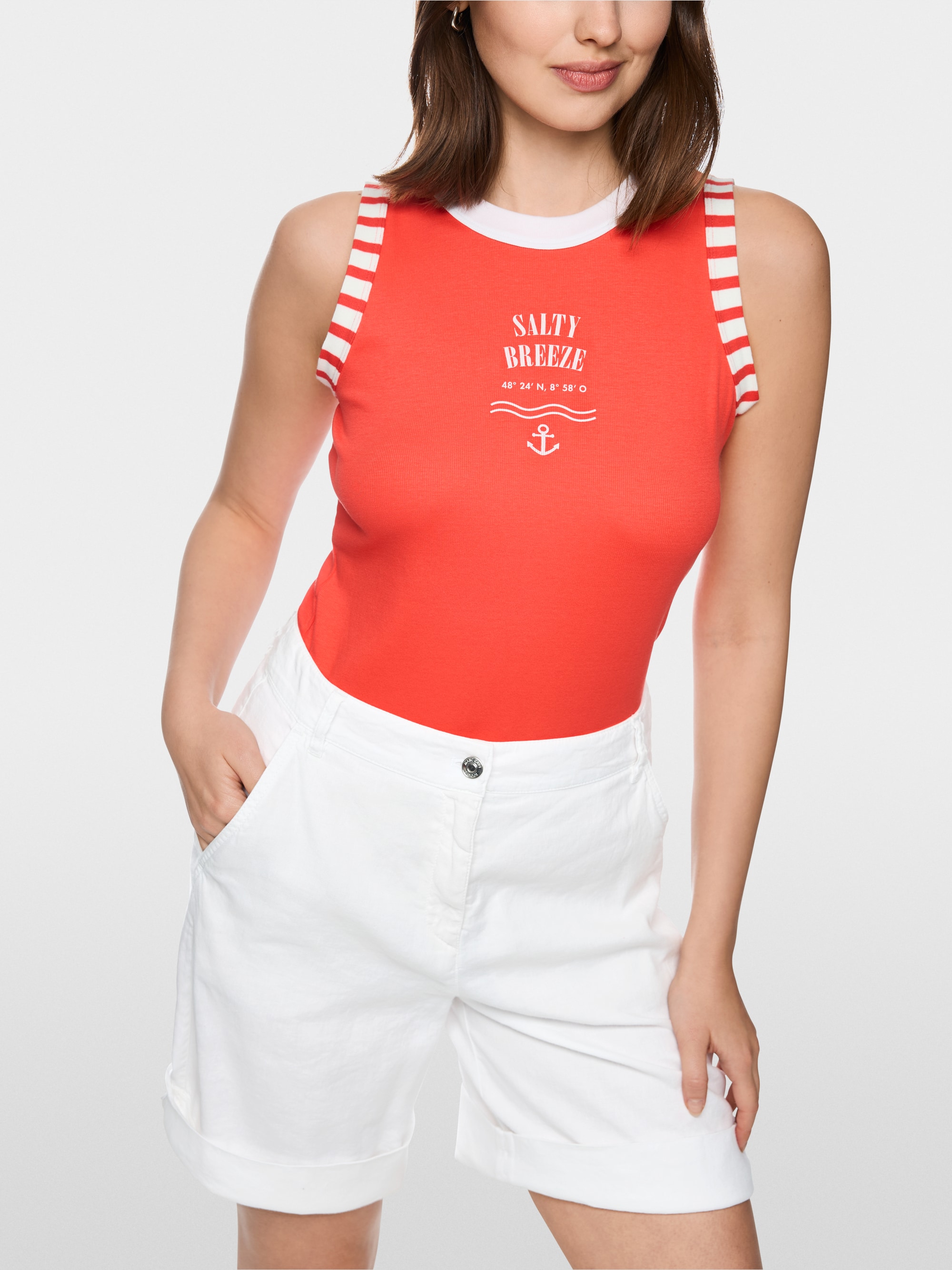 Top à imprimé marin