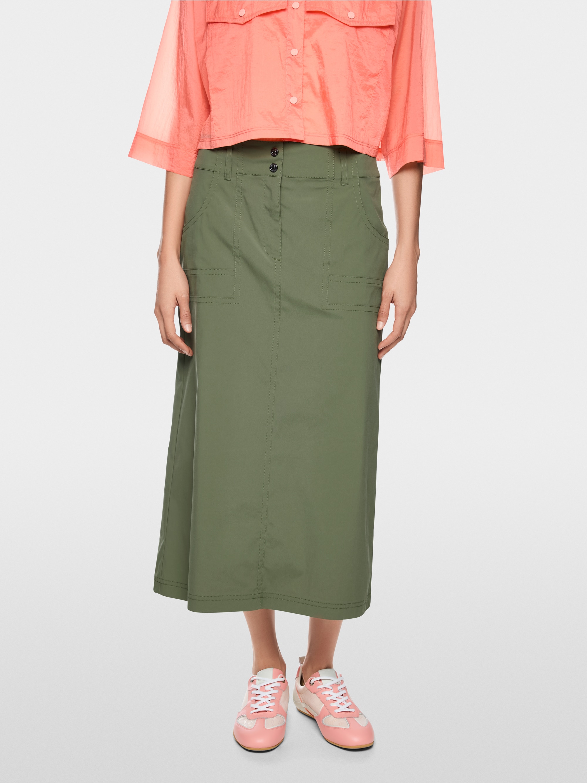 Tonal midi skirt