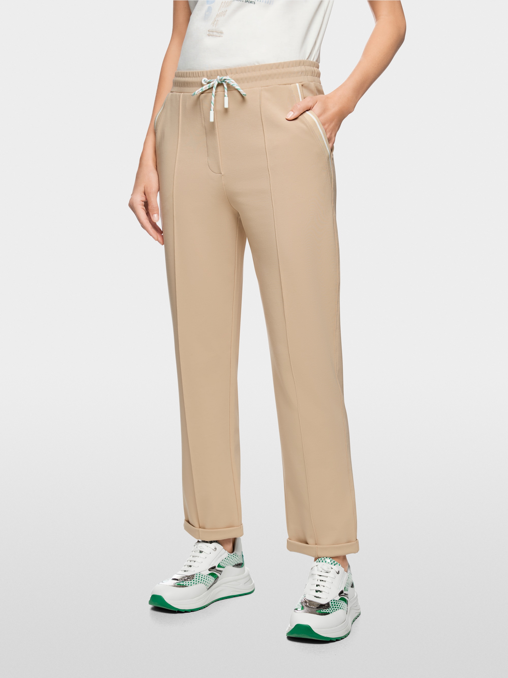 FRIA pull-on trousers in cotton blend