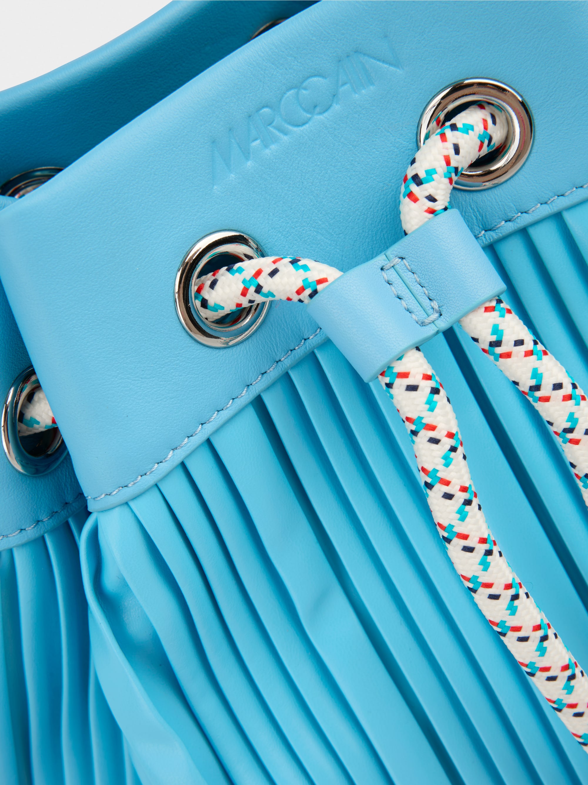 Faux leather bucket bag