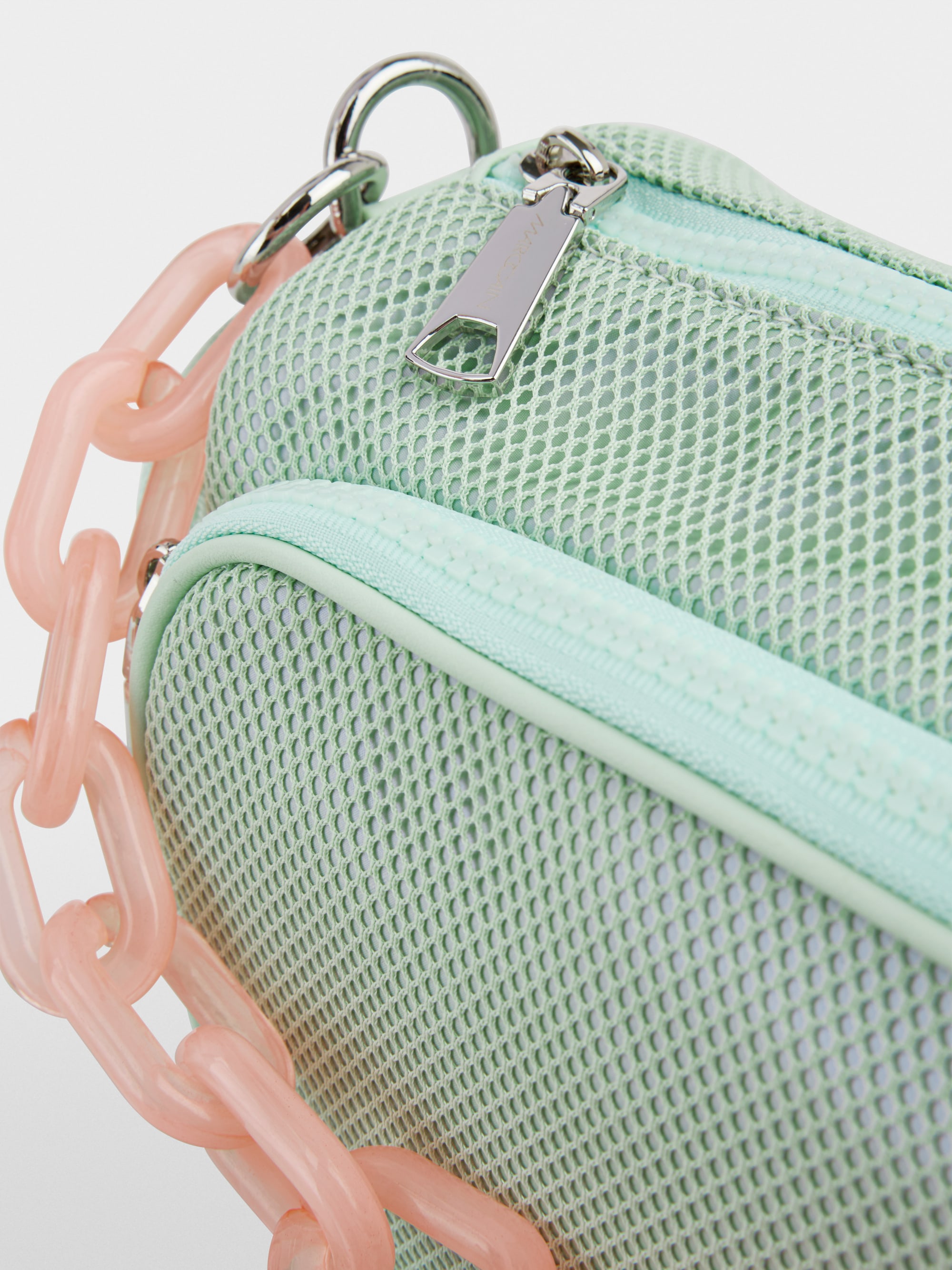 Mesh-look shoulder bag