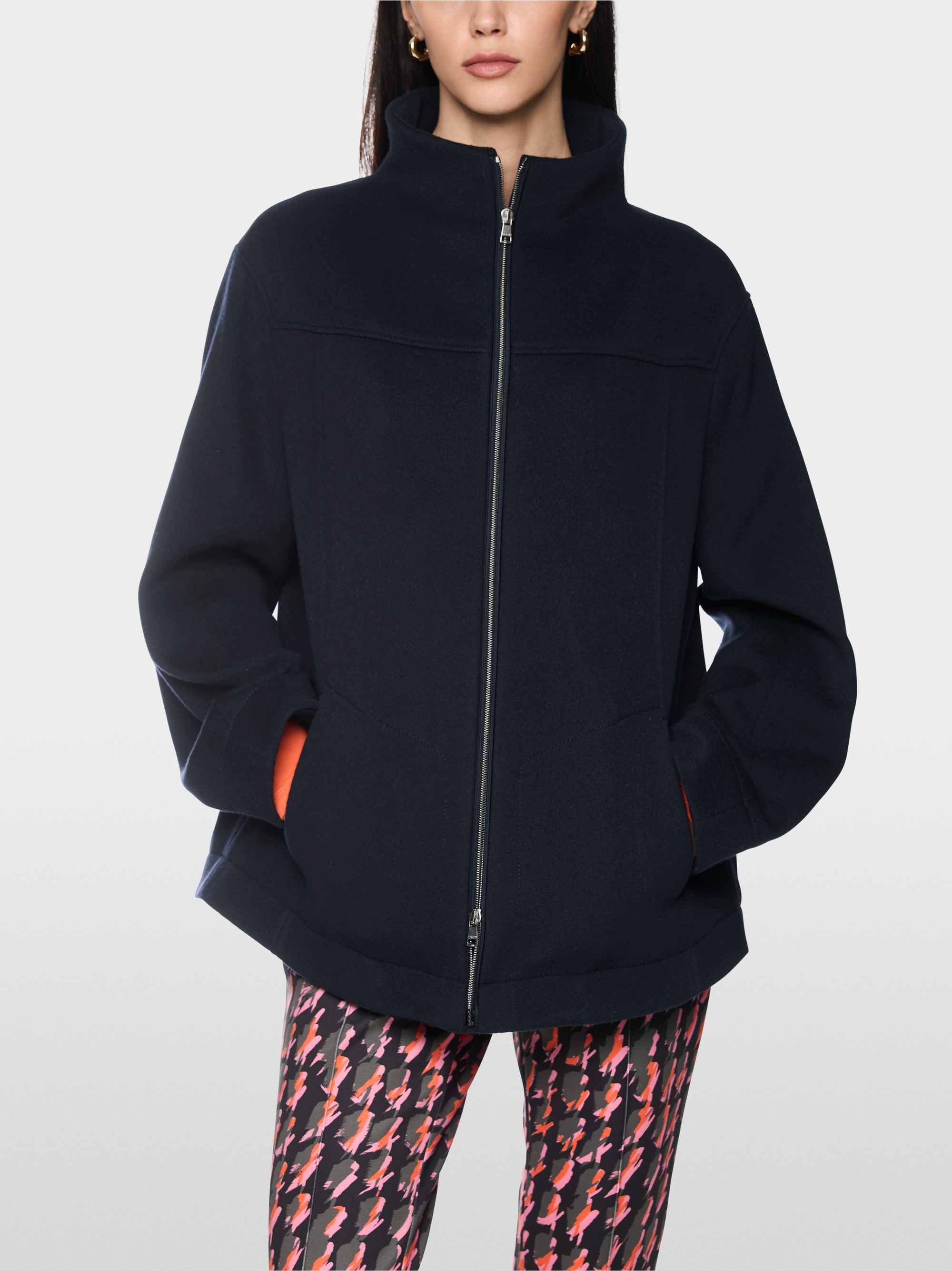 Jacket in new wool with cashmere