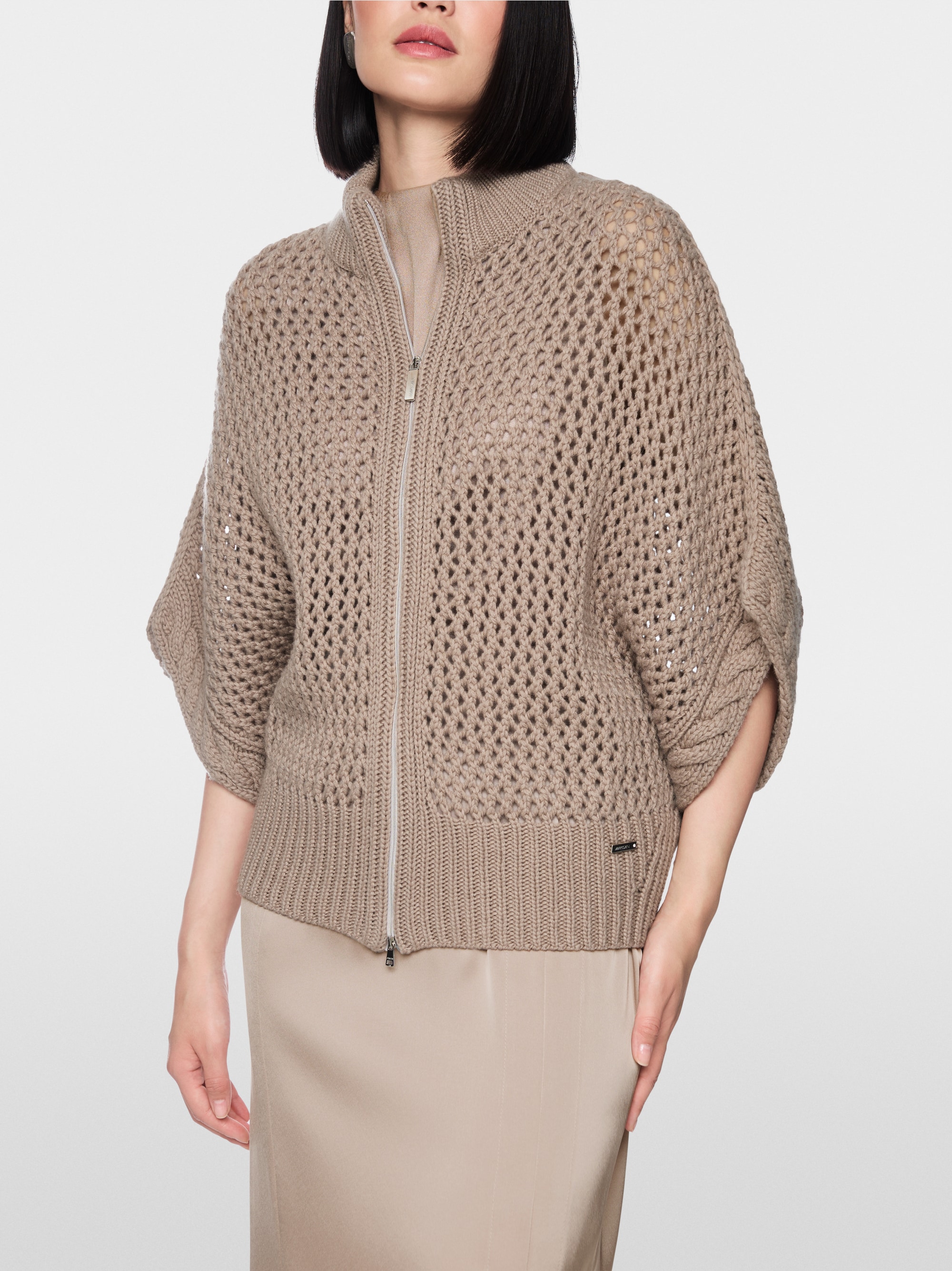 ‘Knitted in Germany’ openwork cardigan
