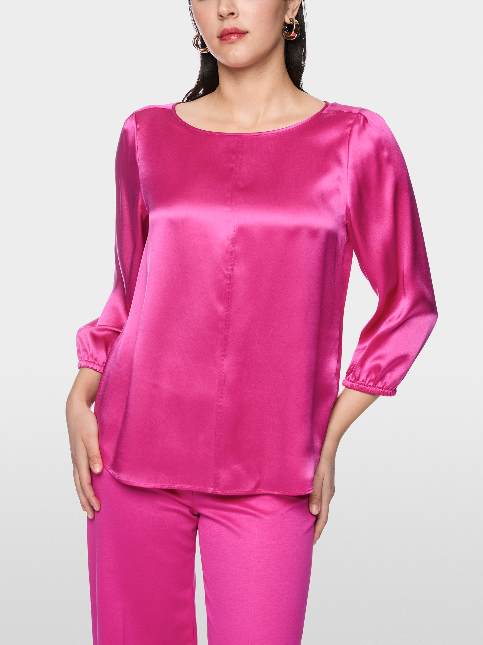 Silk blouse with 3/4 sleeves