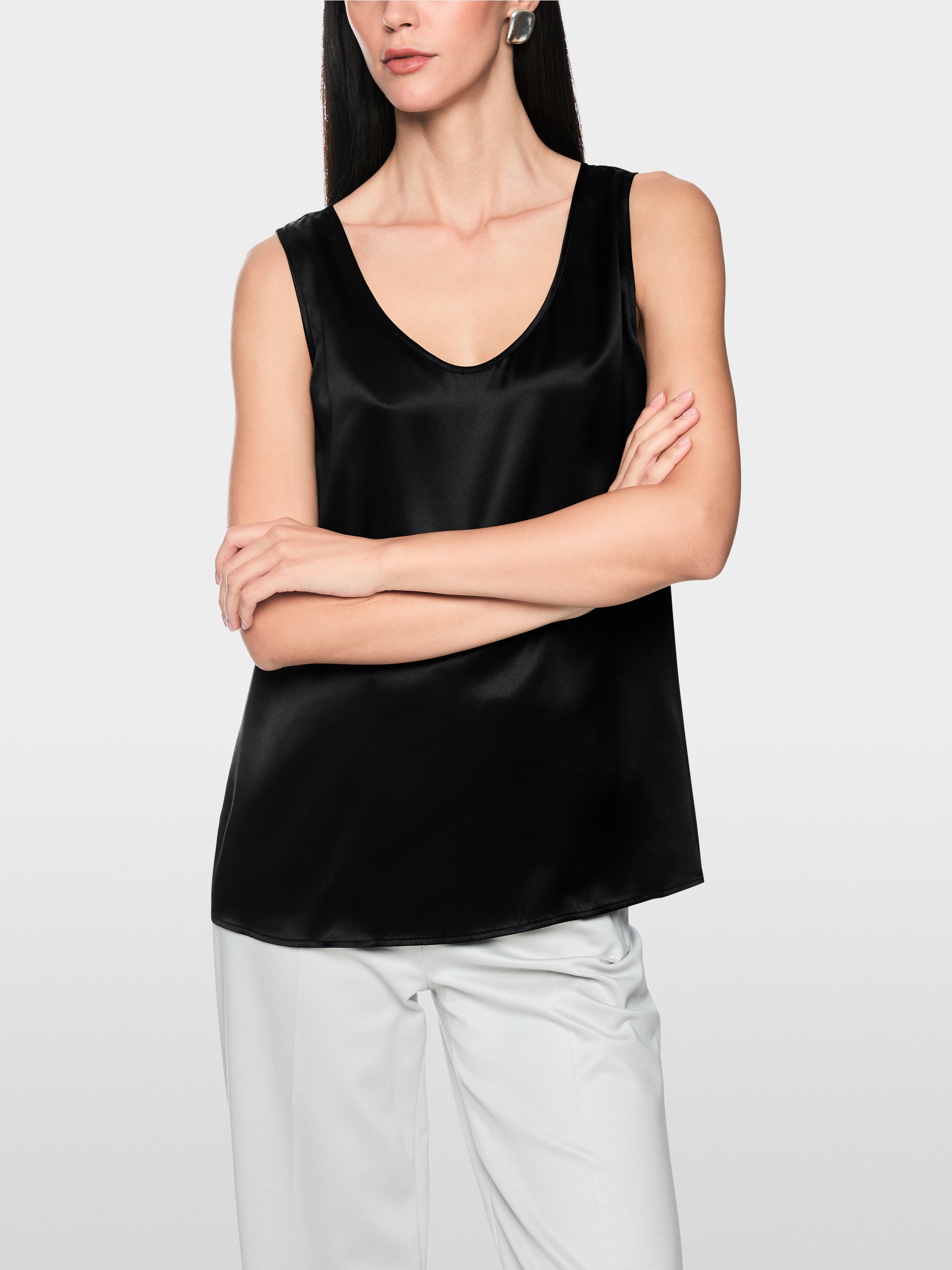 Shiny silk top