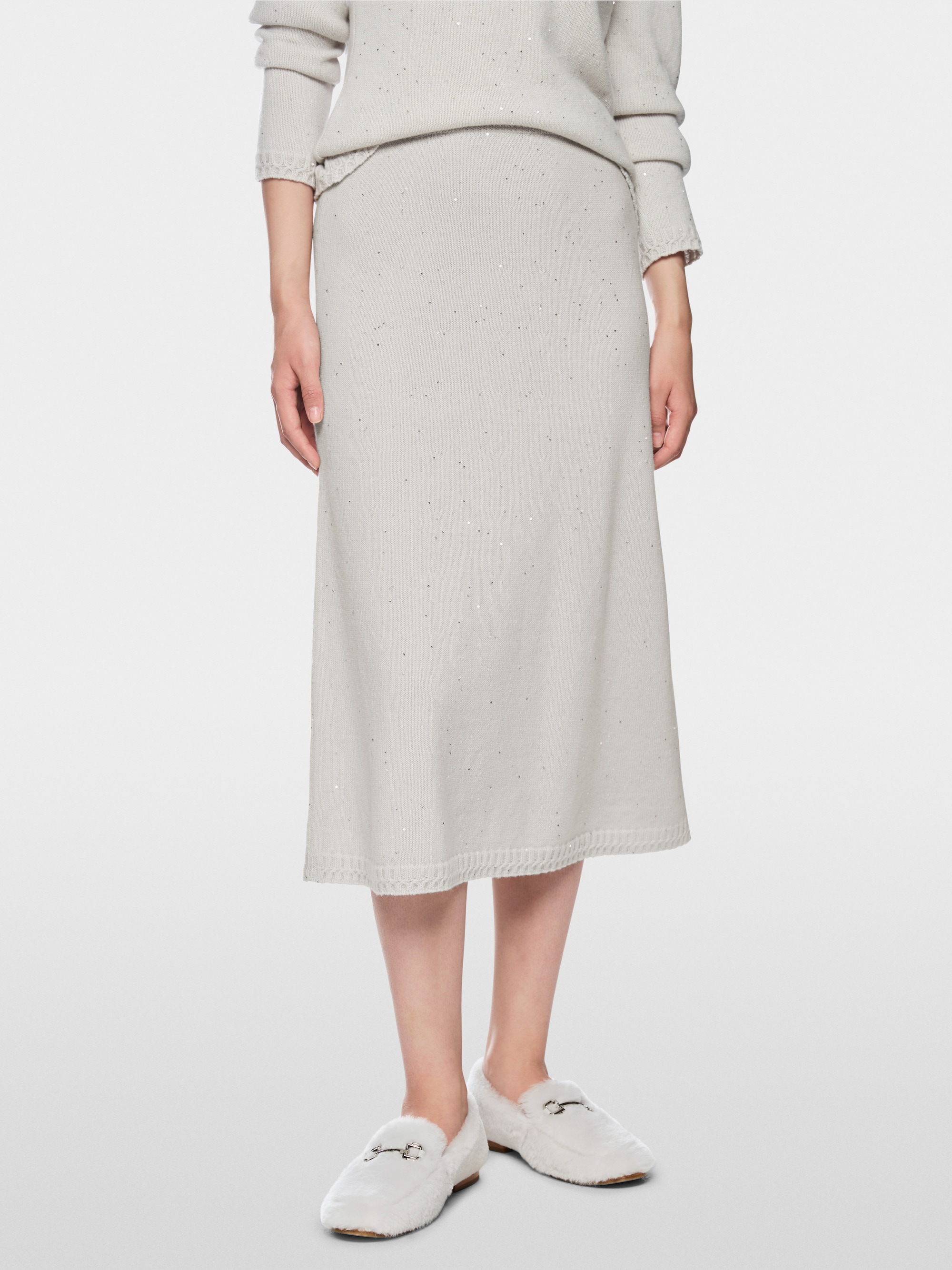 ‘Knitted in Germany’ sequin skirt