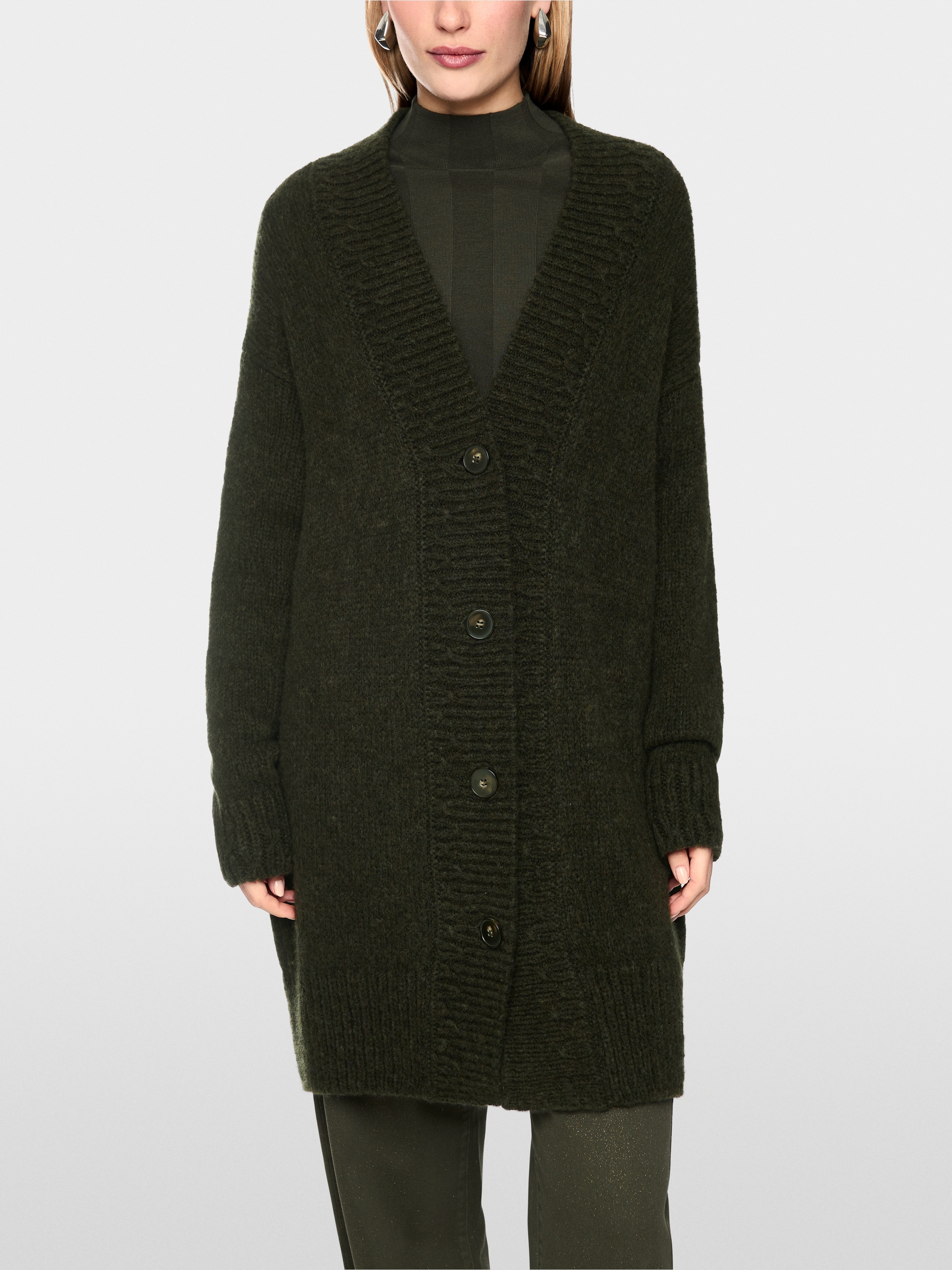 ‘Knitted in Germany’ chunky-knit coat