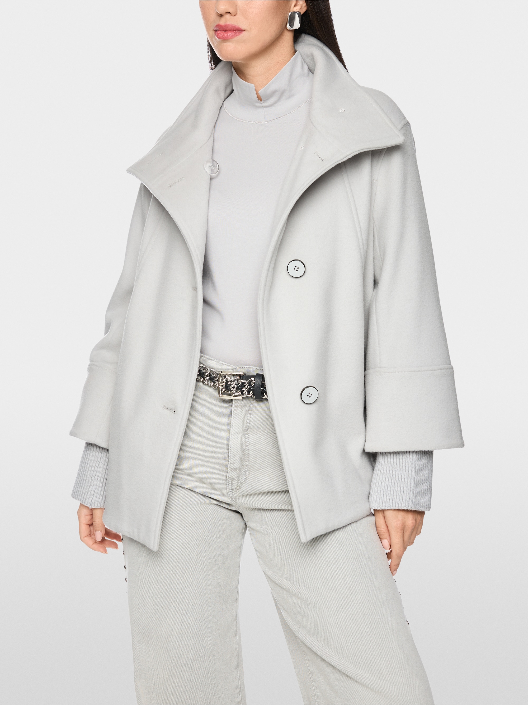 Veste d'extérieur à col montant