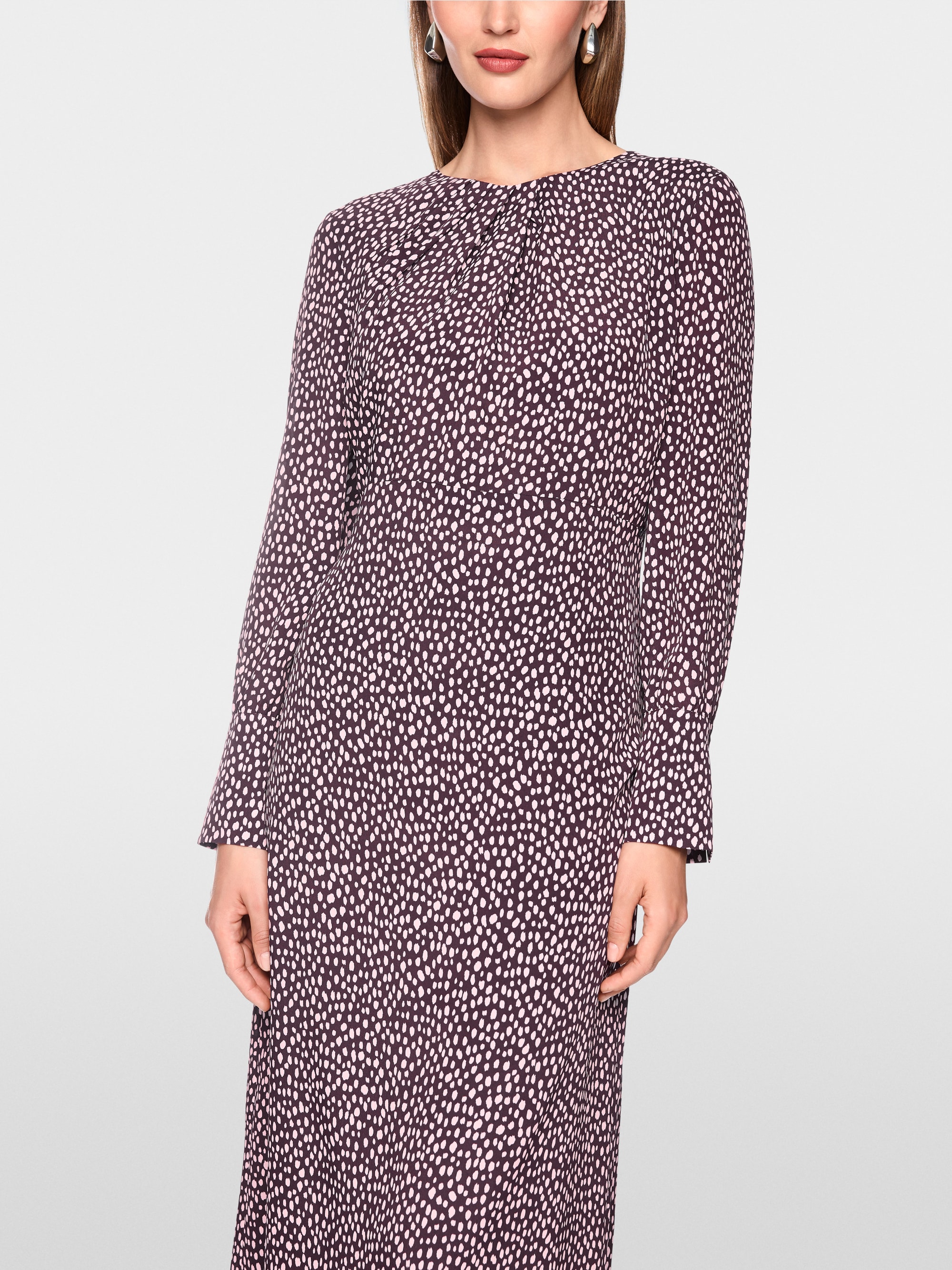 Maxi dress with polka dot print