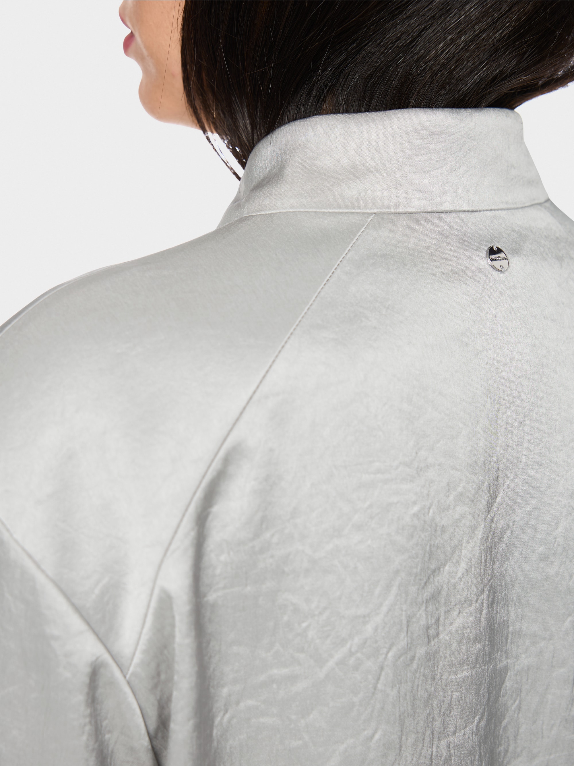 Satin-effect blouson jacket
