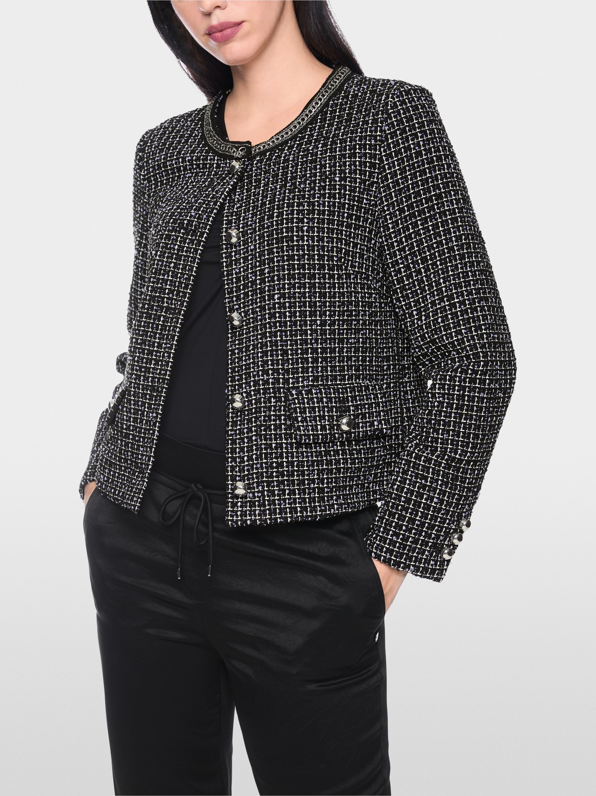 Veste en tweed avec détail chaîne