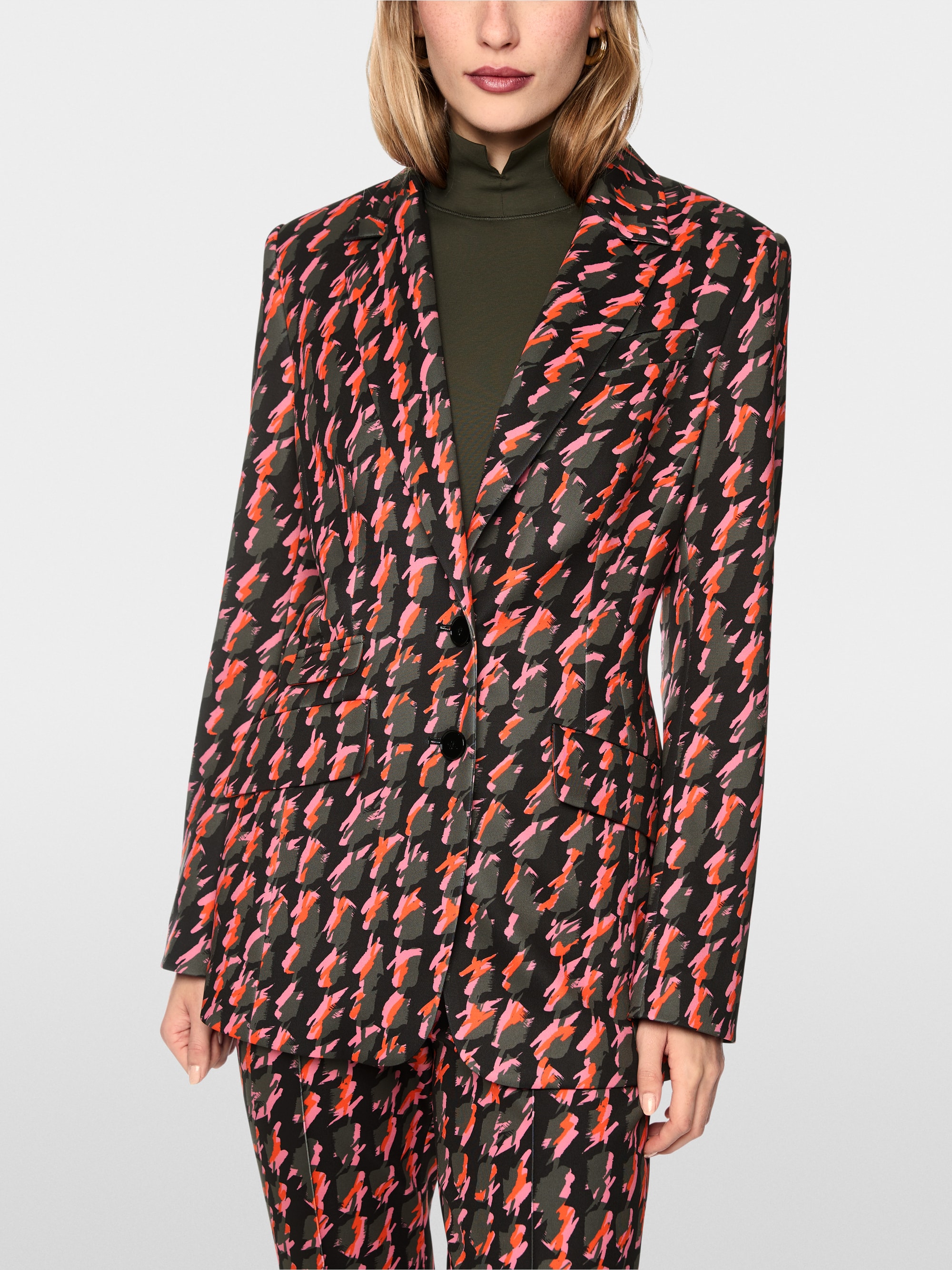 Fitted scuba jersey blazer