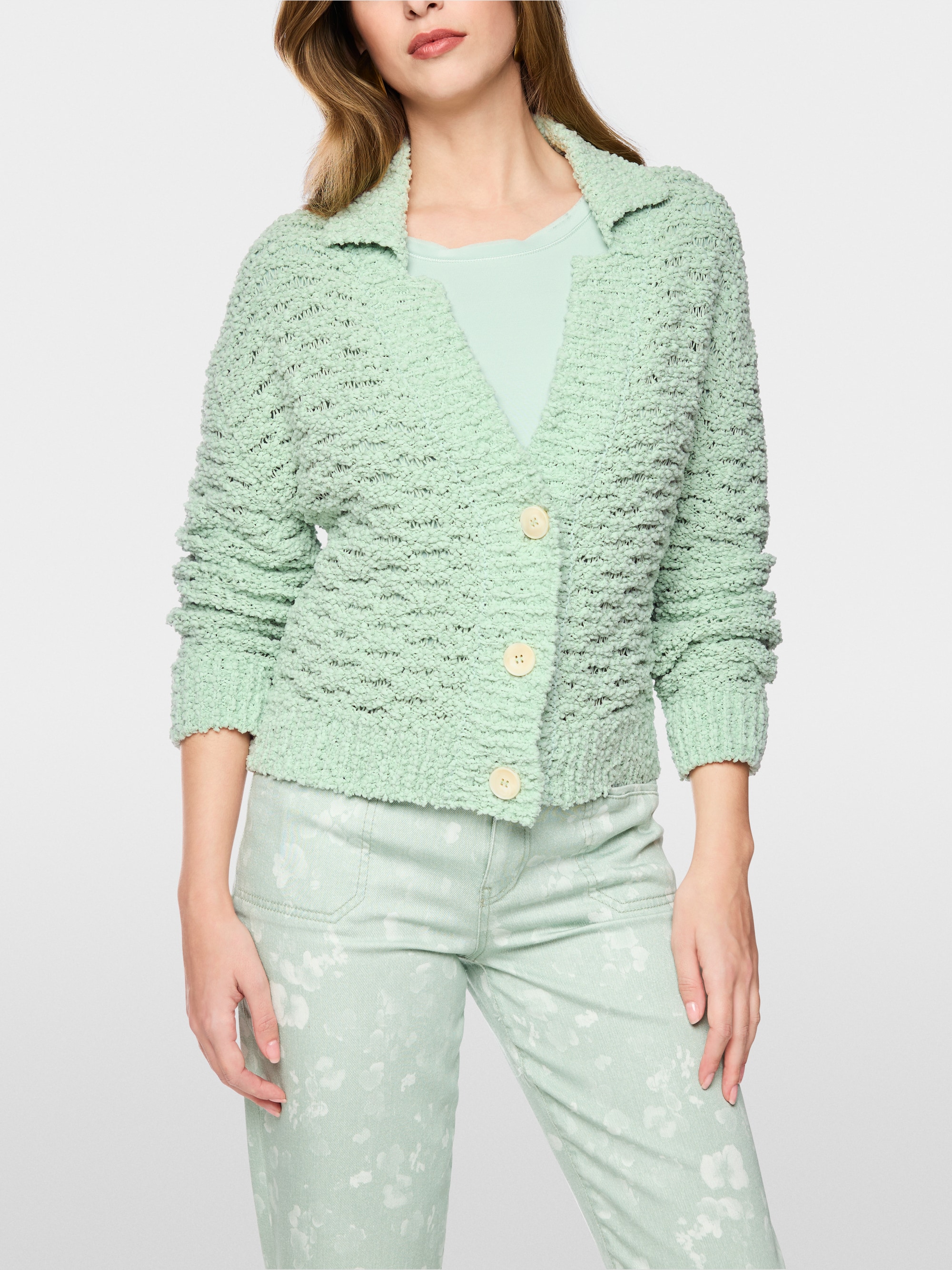 “Knitted in Germany” openwork cardigan