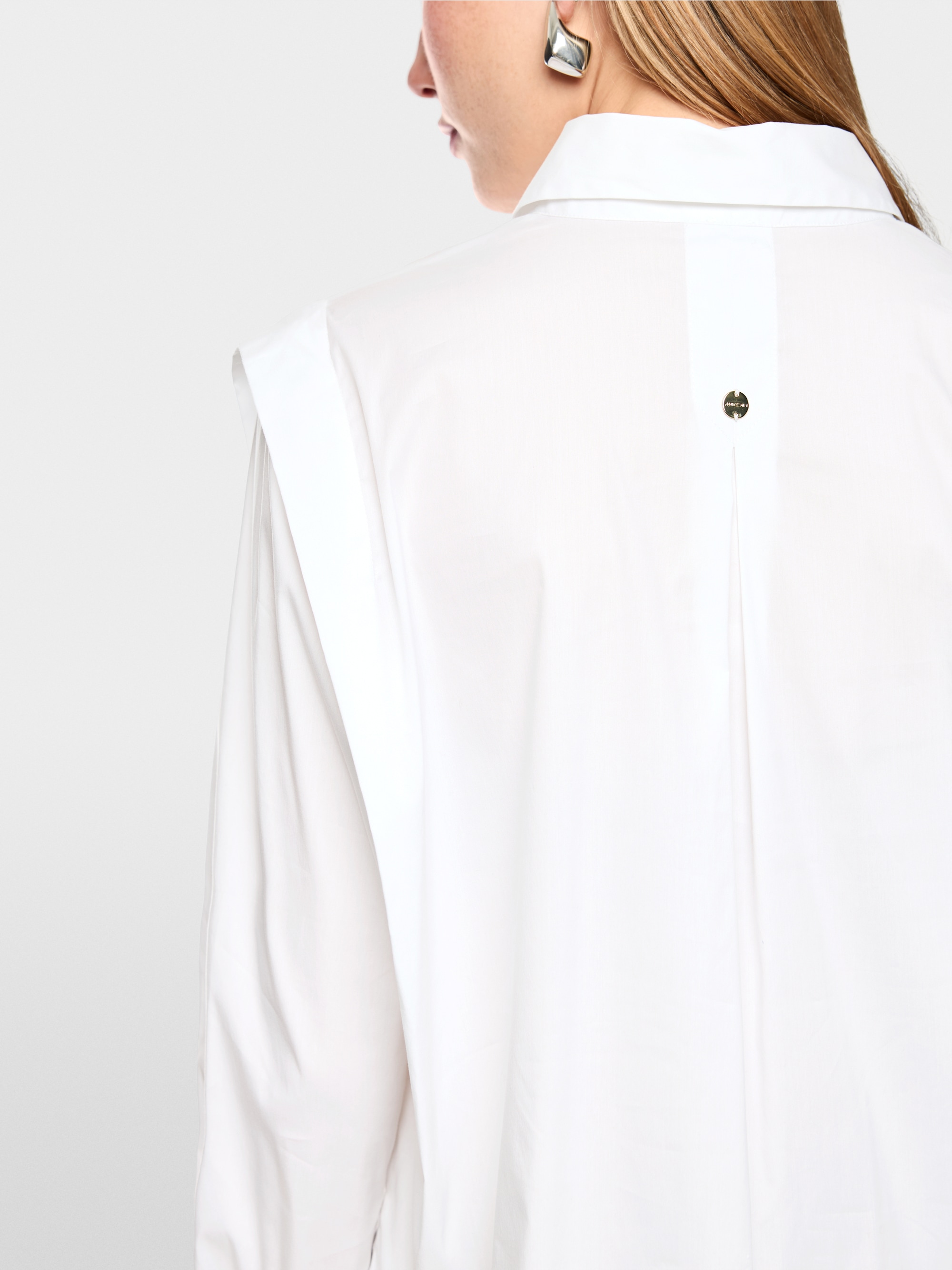 Blouse in lightweight stretch cotton