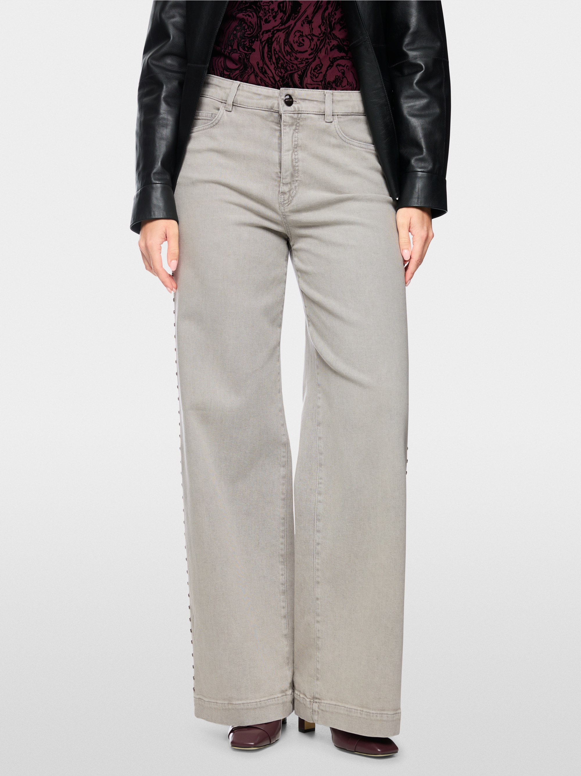 WARRI wide jeans with stud detailing