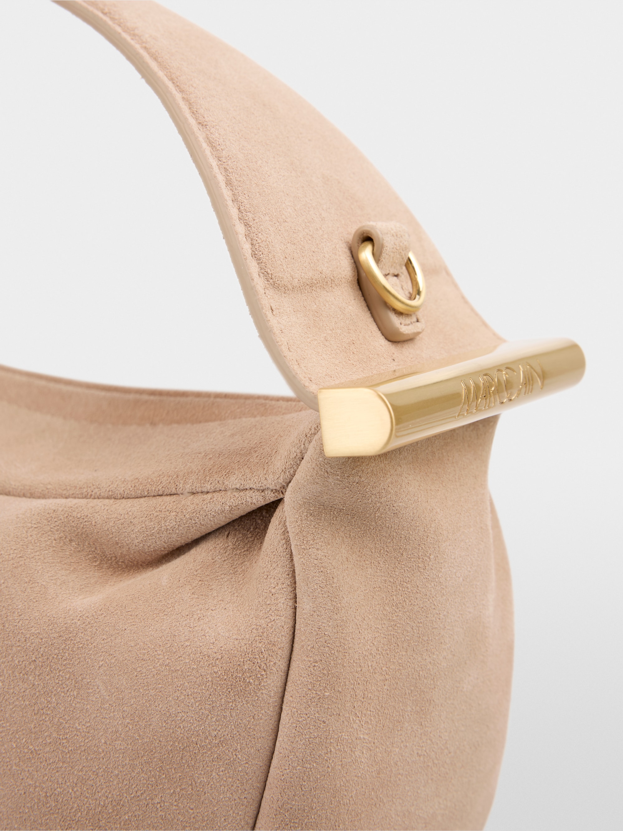 Mini suede shoulder bag