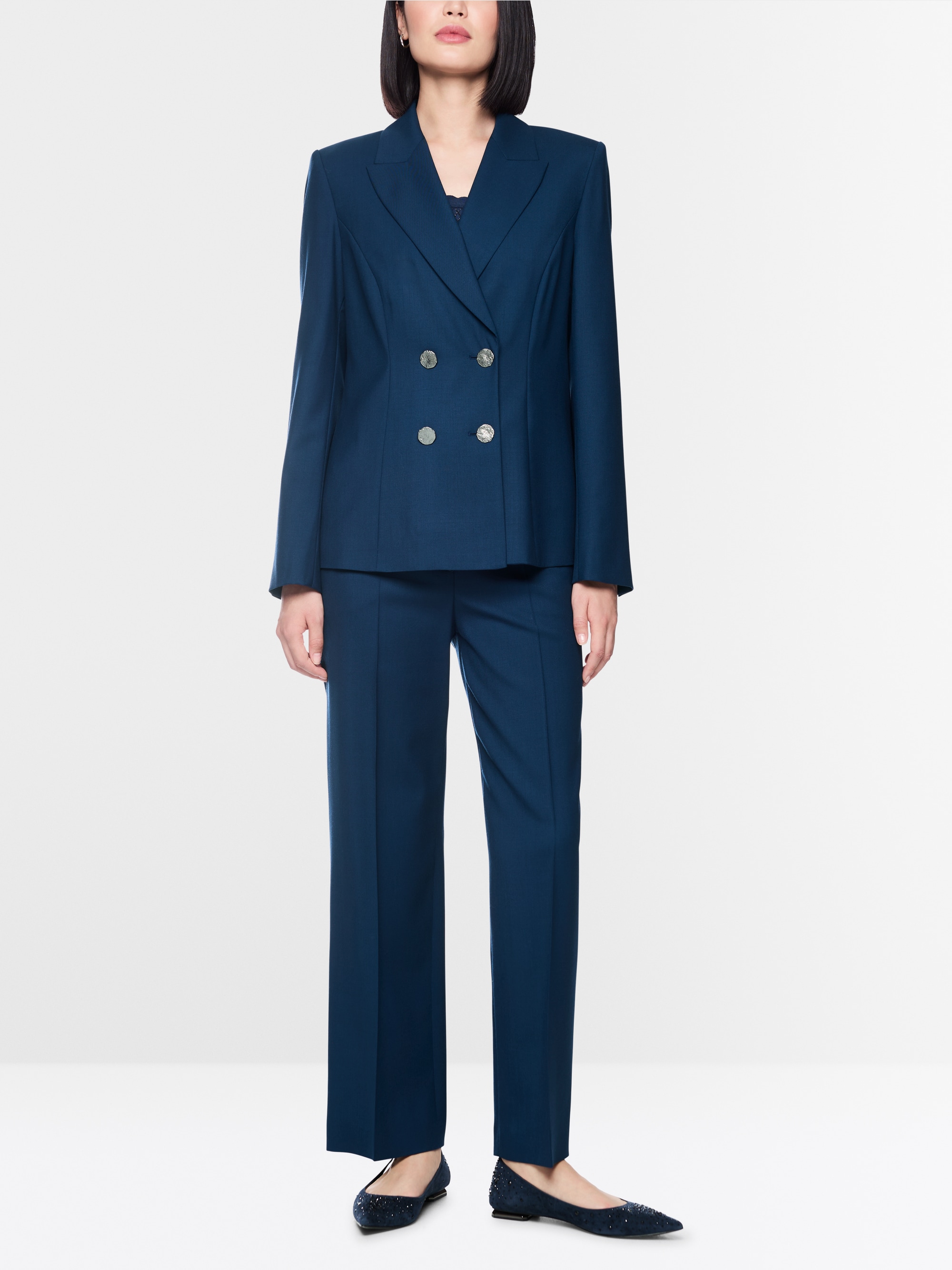 Double-breasted new wool blazer