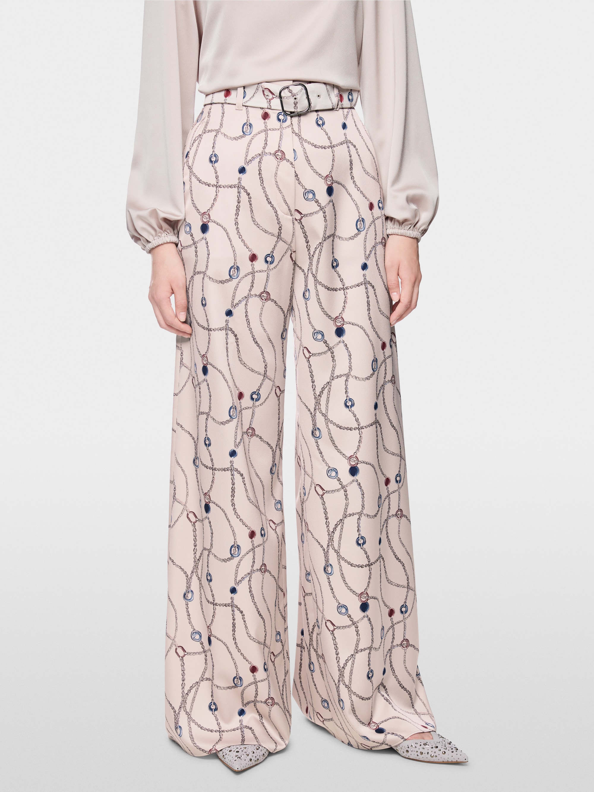 WAUKEE trousers with chain print