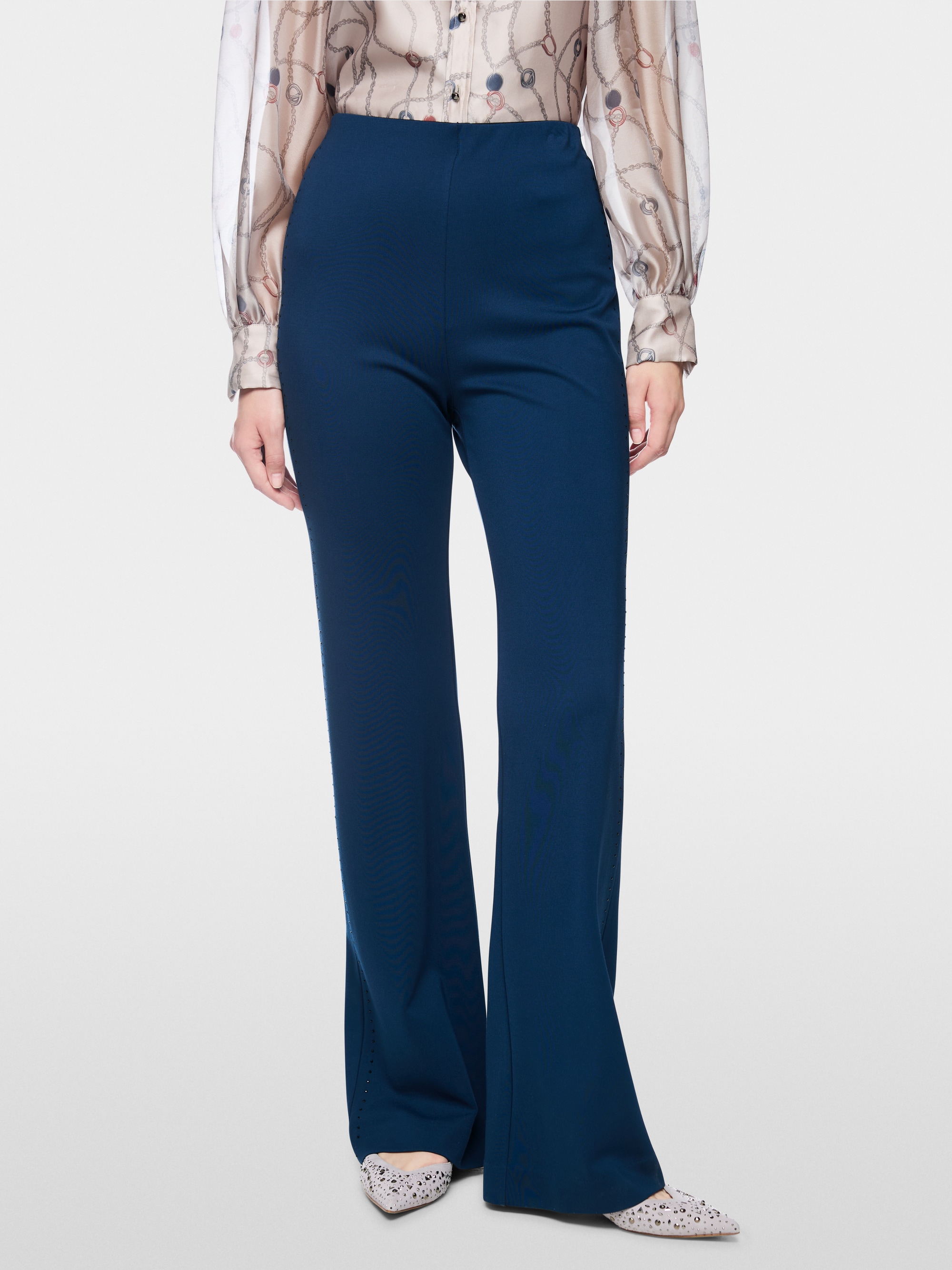 FUYU pull-on trousers with embellishment