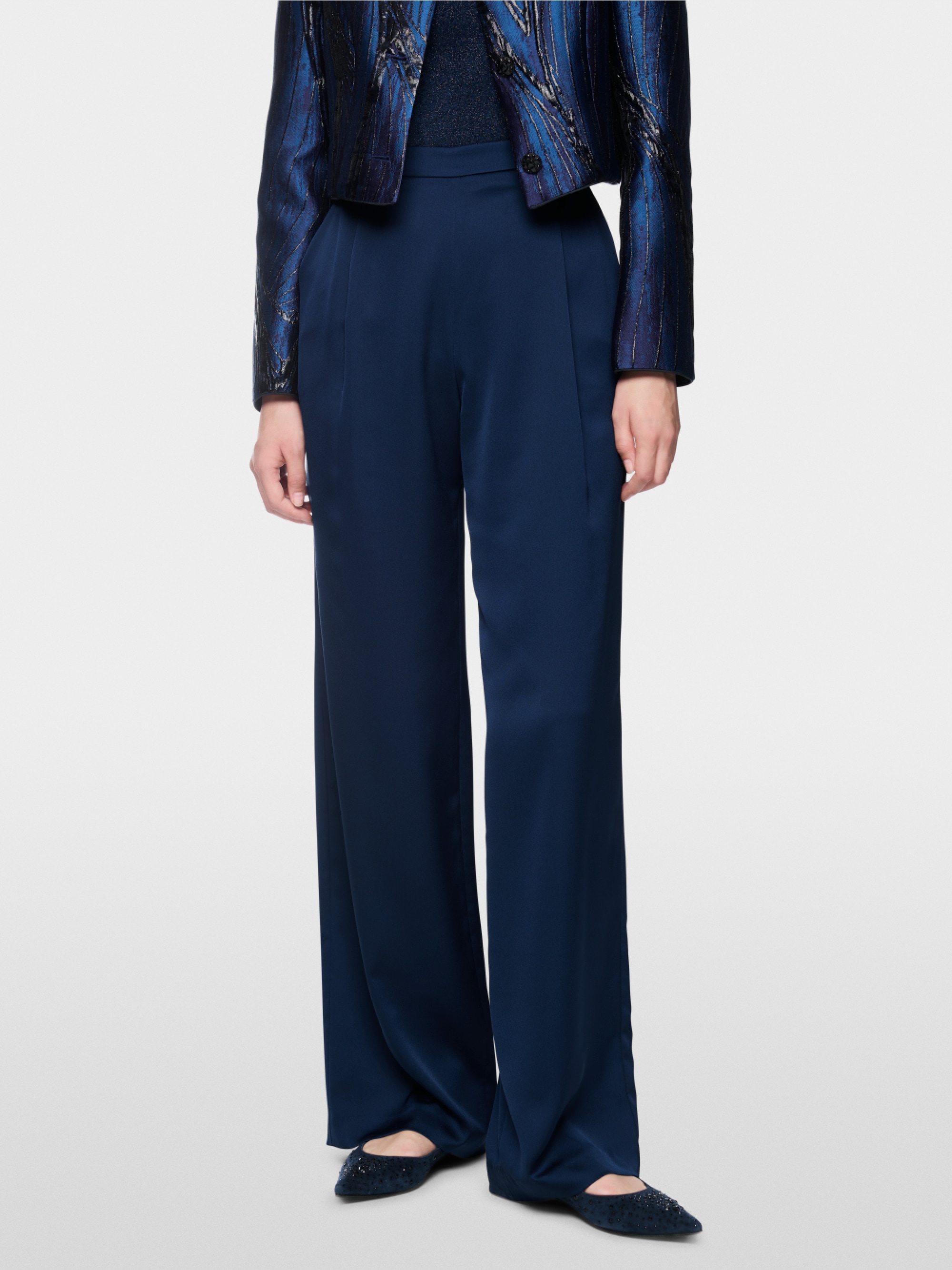 WEDI wide-cut pleated trousers