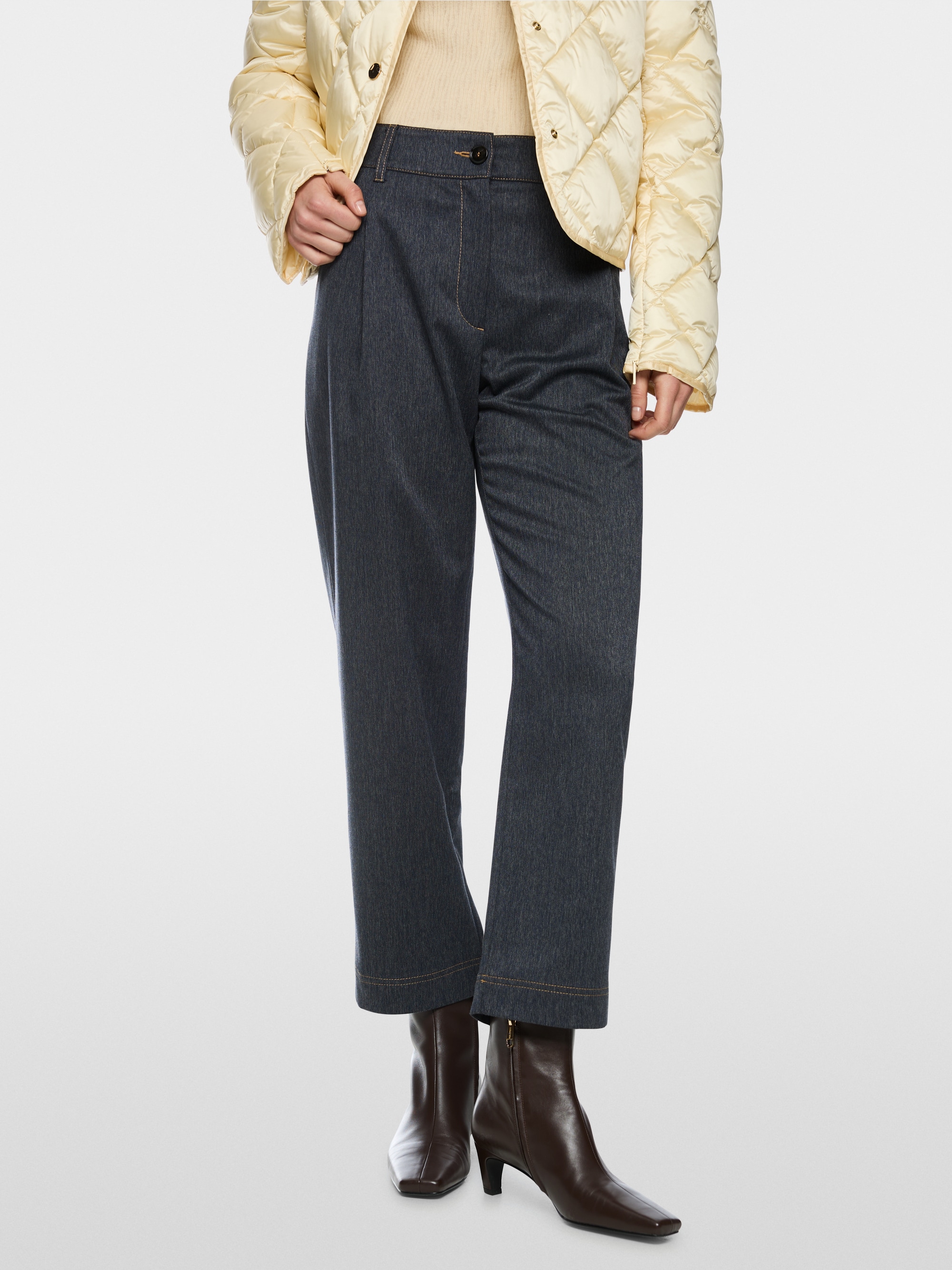 WELS wide fit pleated trousers