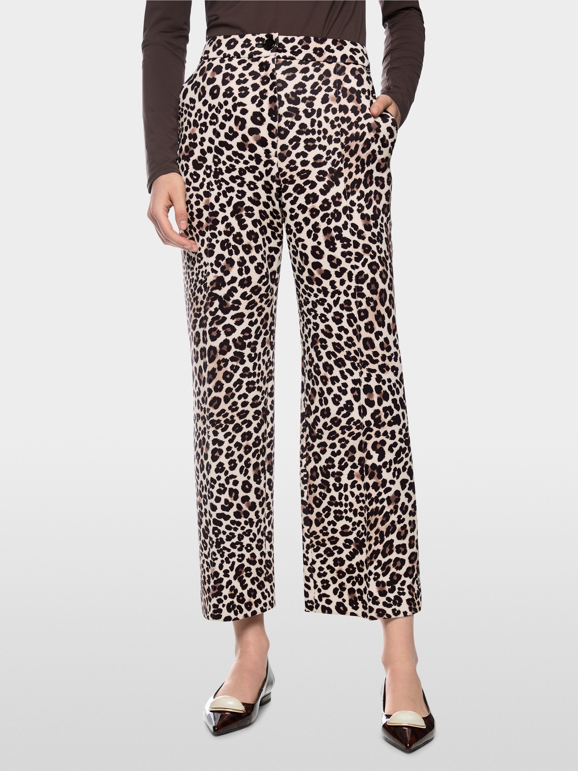 WUKARI wide fit fabric trousers
