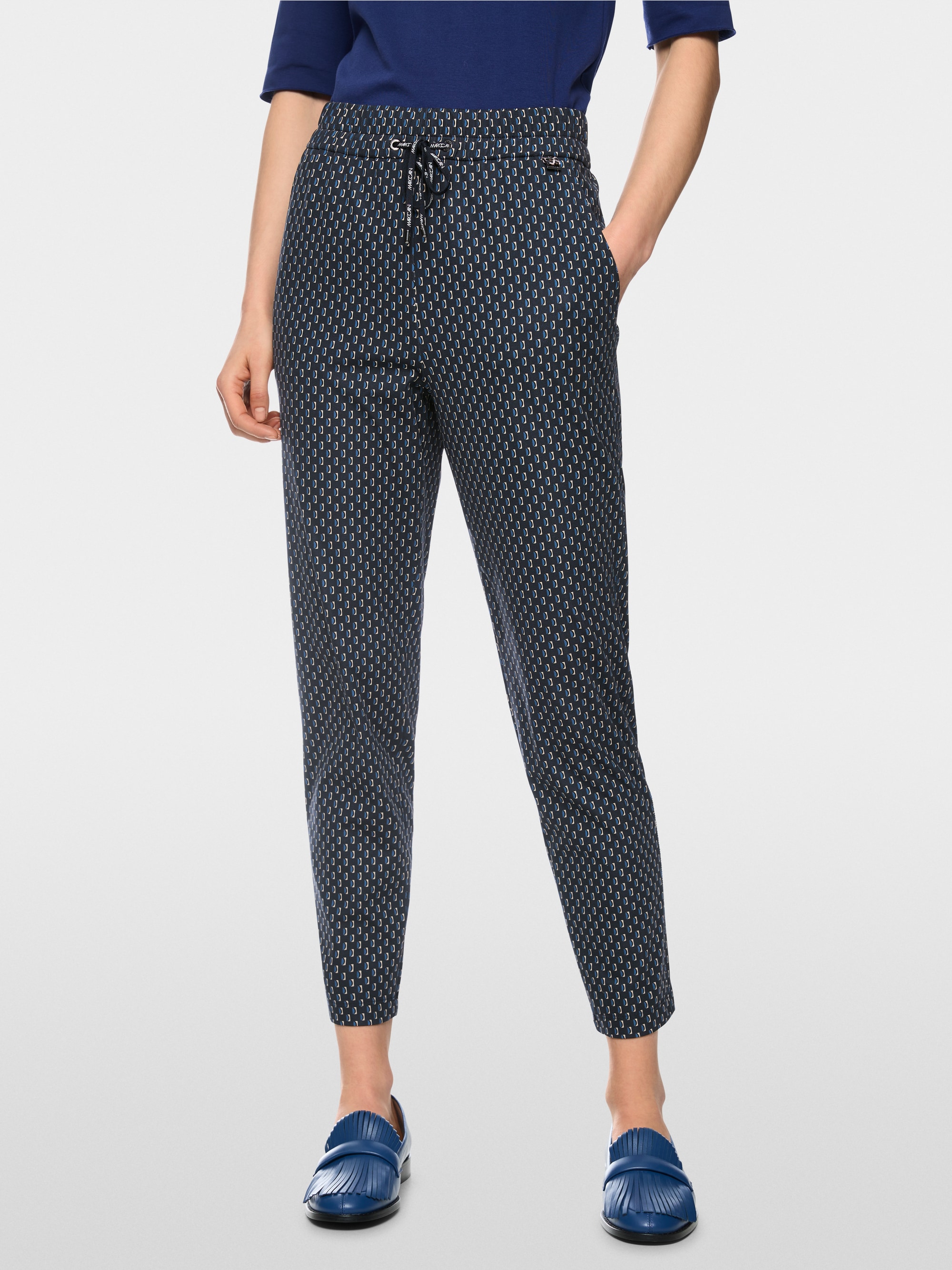 RHODOS relaxed fit pull-on trousers