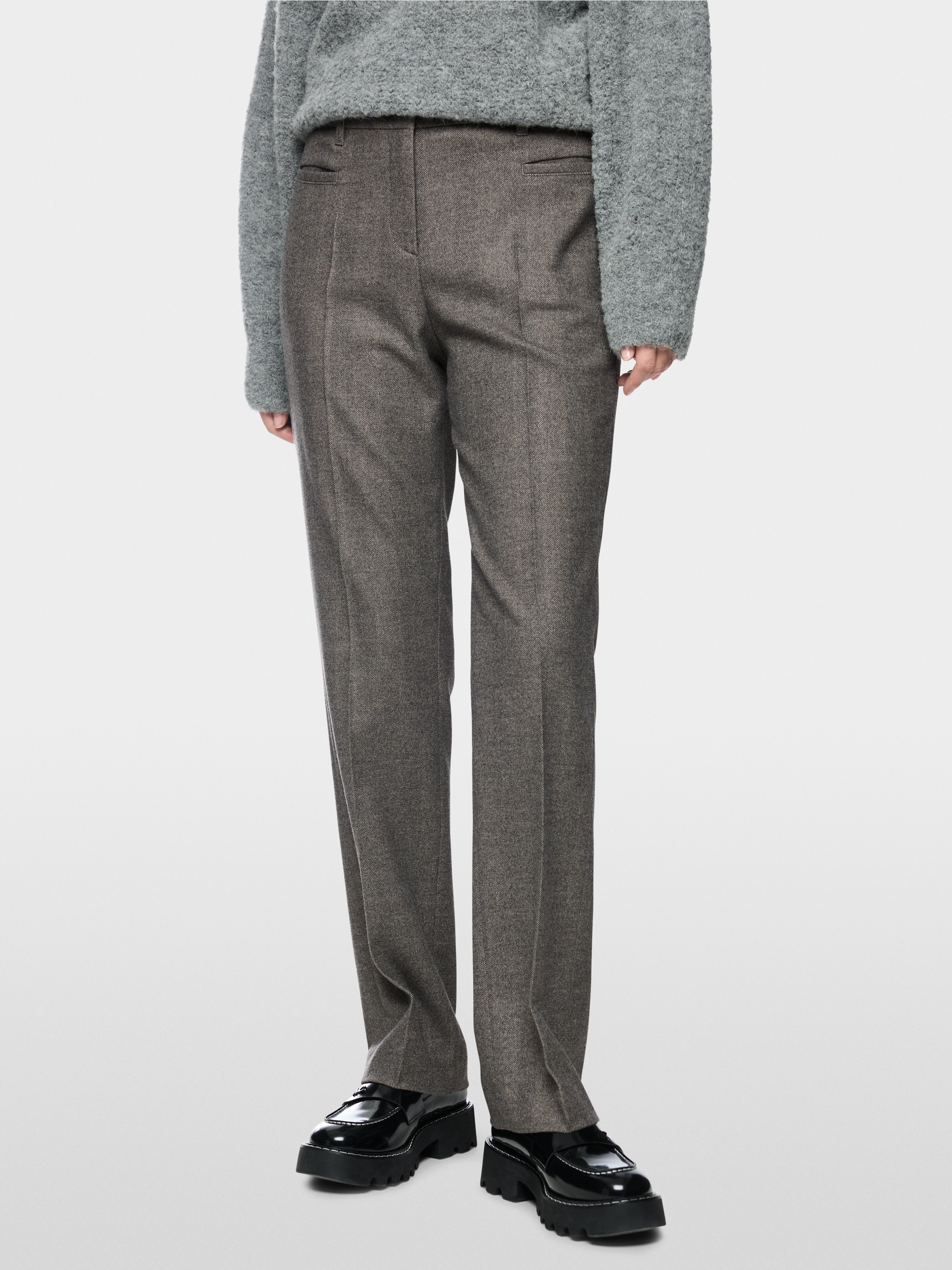 FENDOU feminine fit fabric trousers