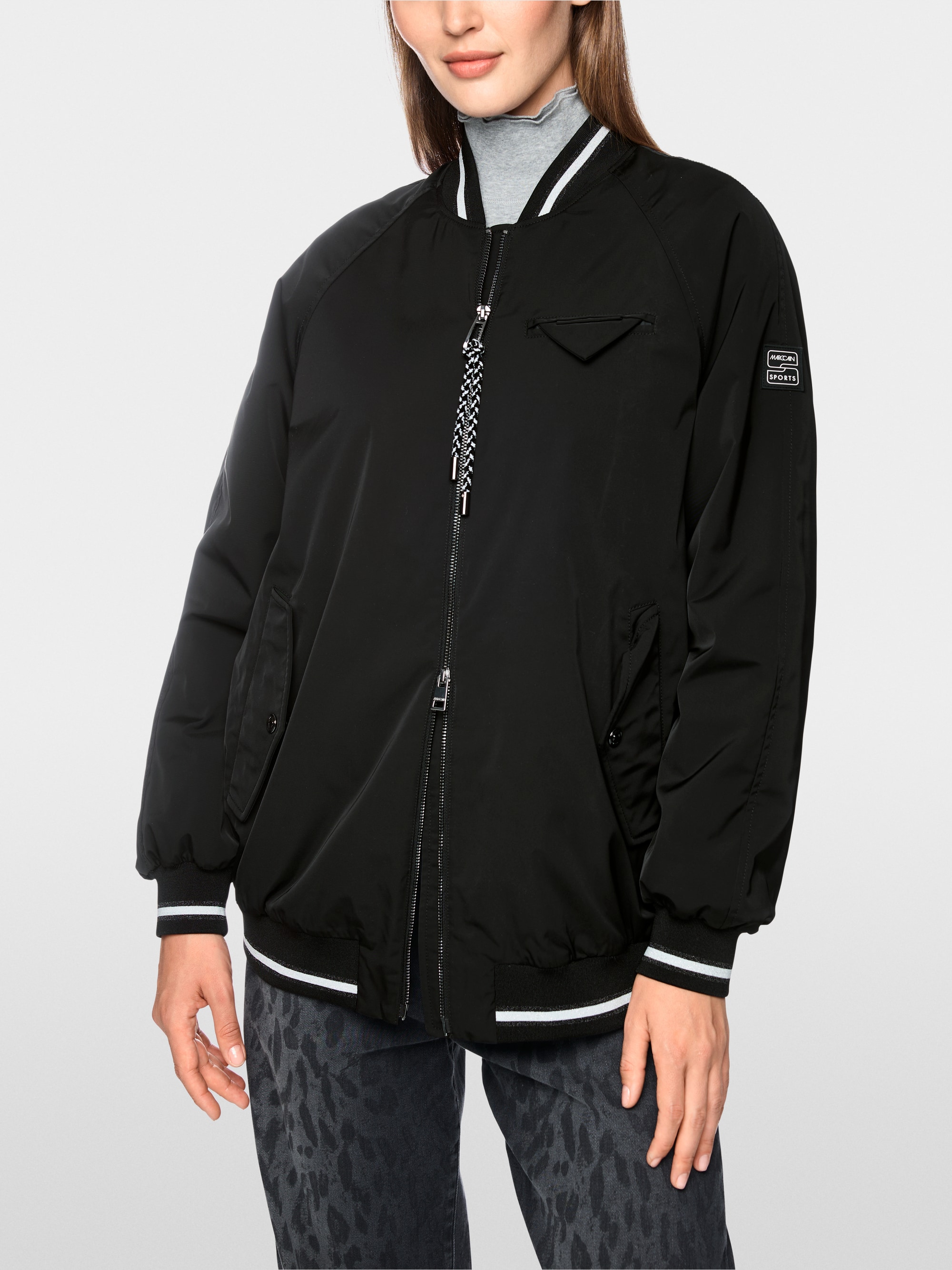 Contemporary look college-style jacket