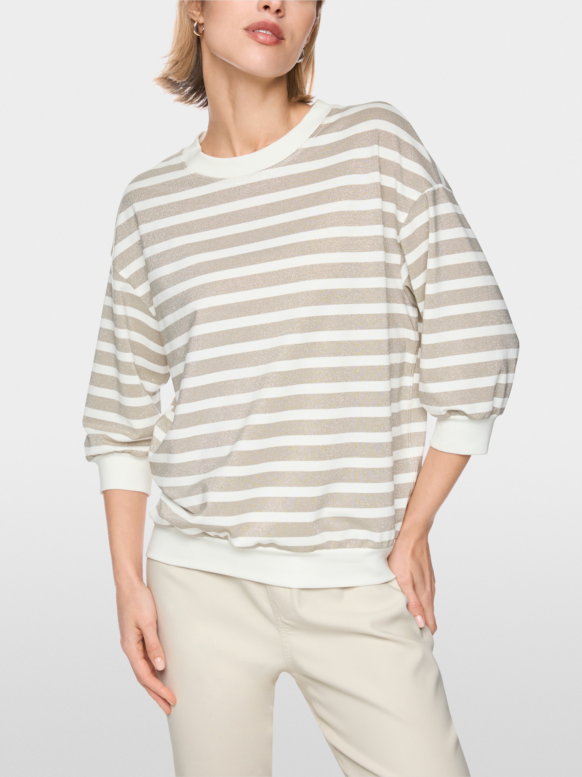 T-shirt à rayures en lurex