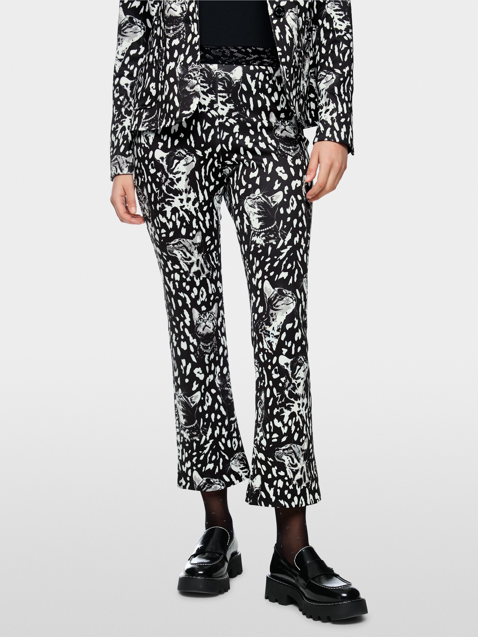 FREDERICA pull-on trousers with print