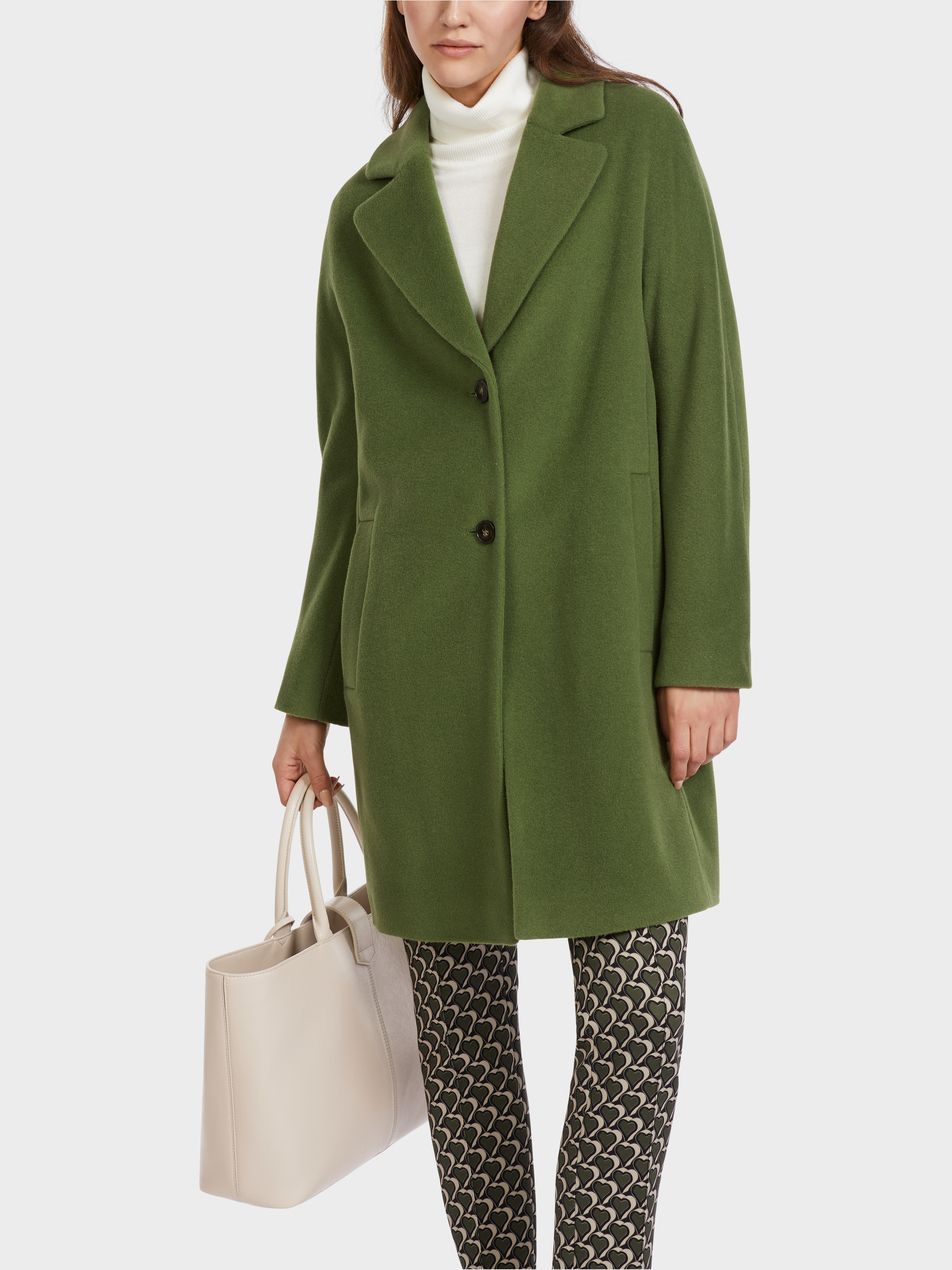 Wool coat with kimono sleeves