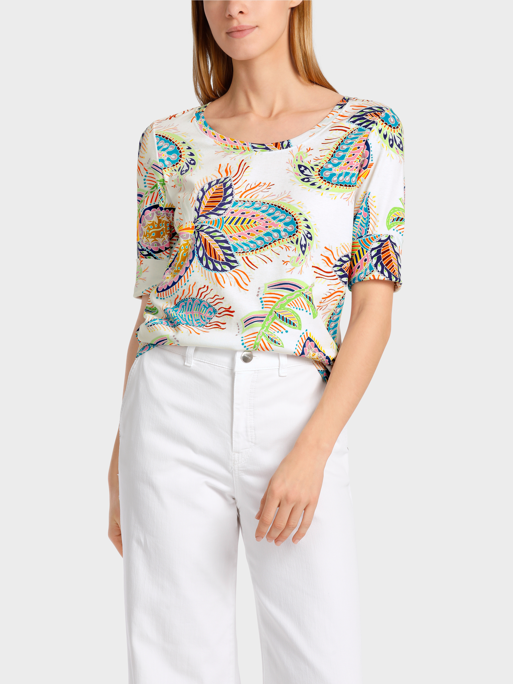 T-Shirt mit ¾-Ärmel | marc-cain.com/de