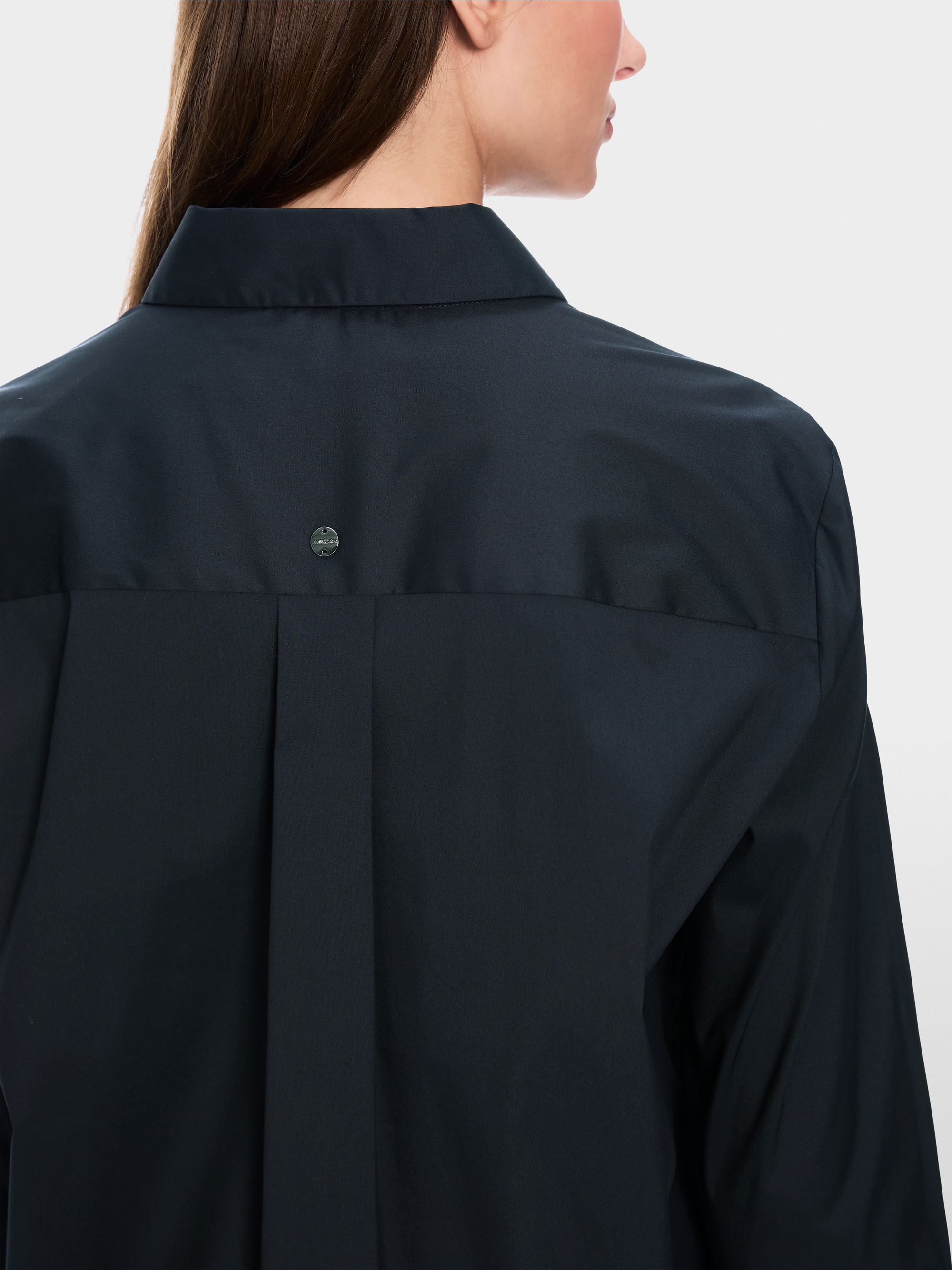 Stretchkatoenen overhemdblouse