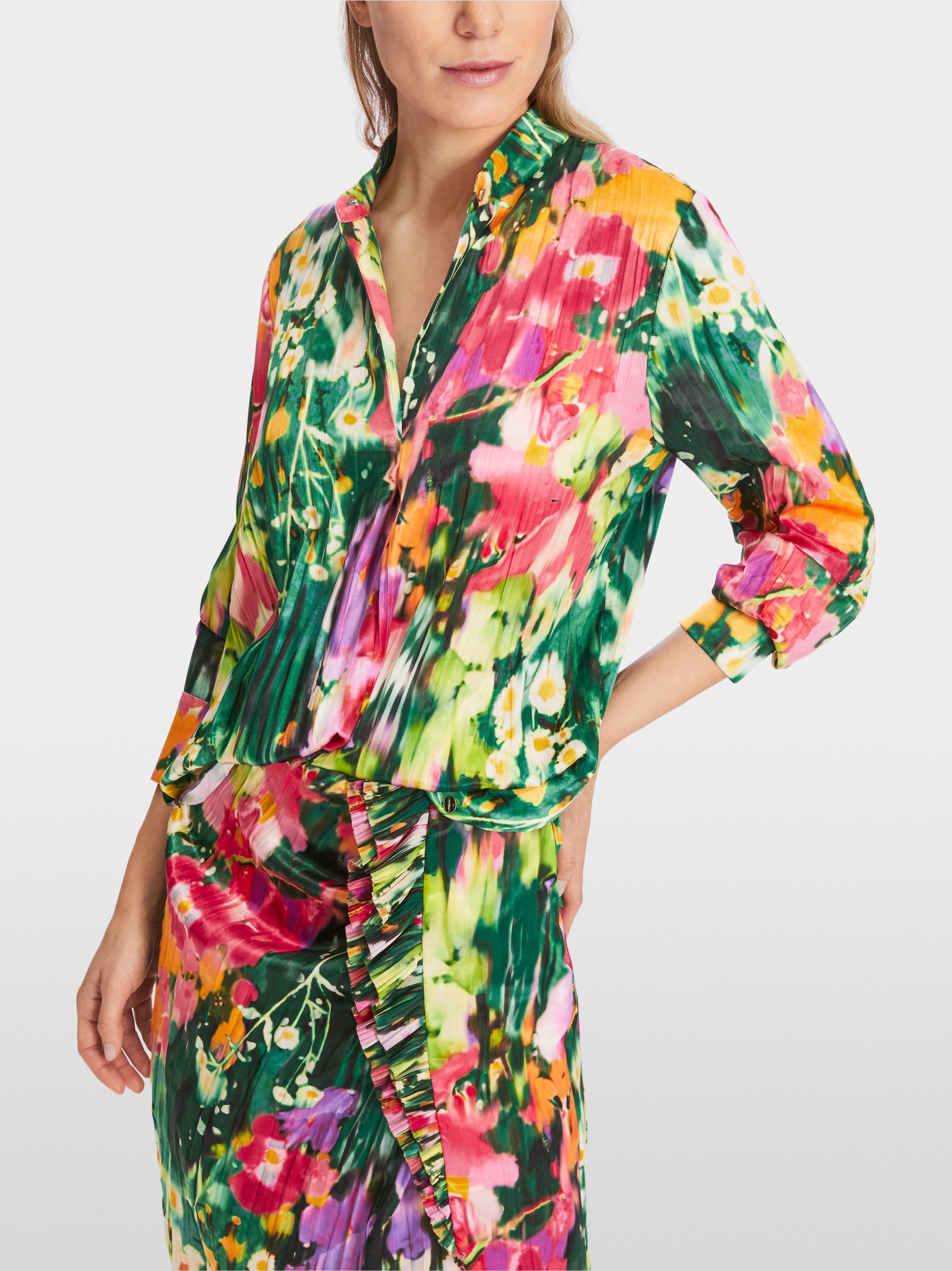 Blouse met bloemenprint