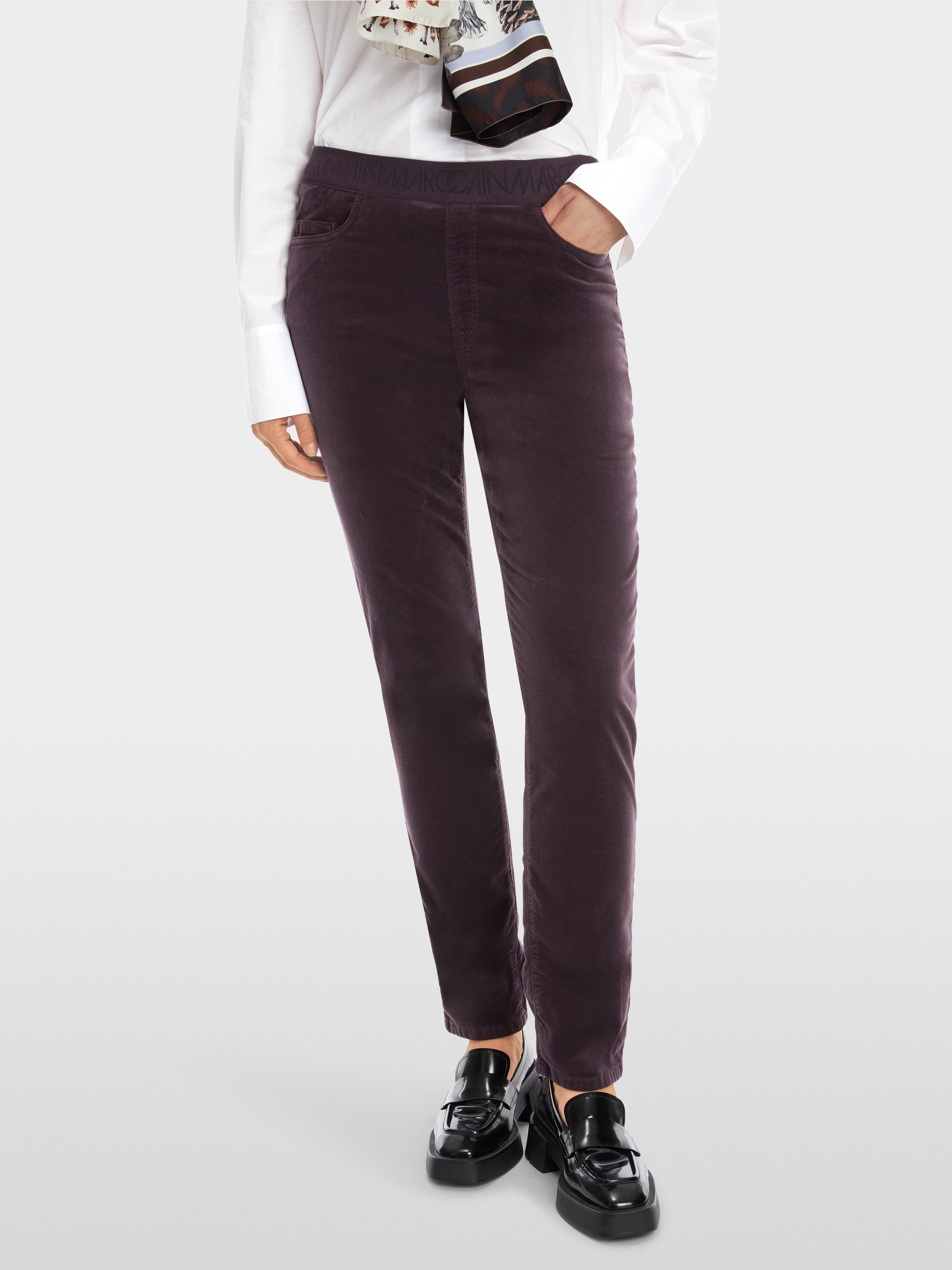 SIENA pull-on velvet trousers