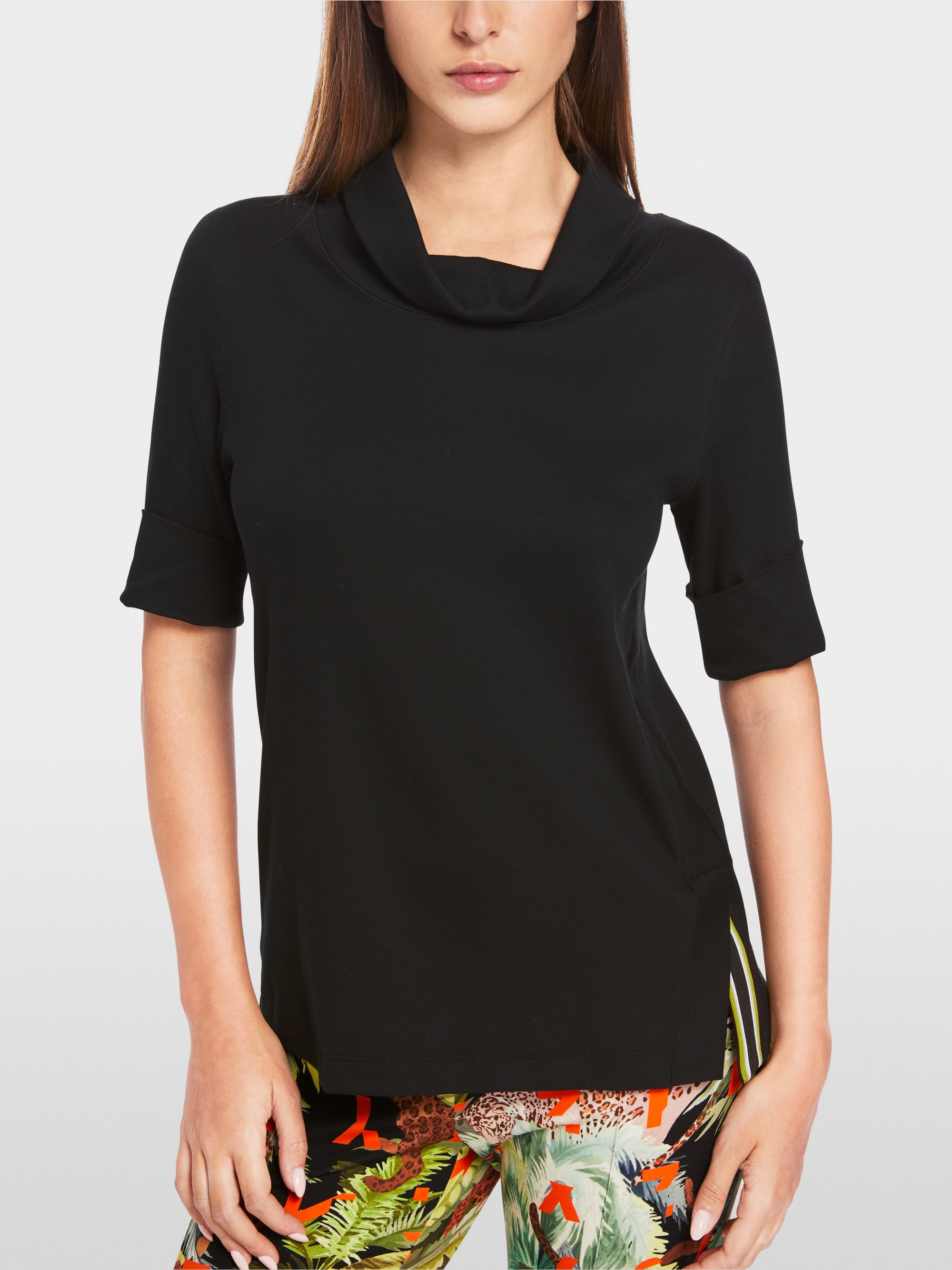 T-shirt in ribkatoen