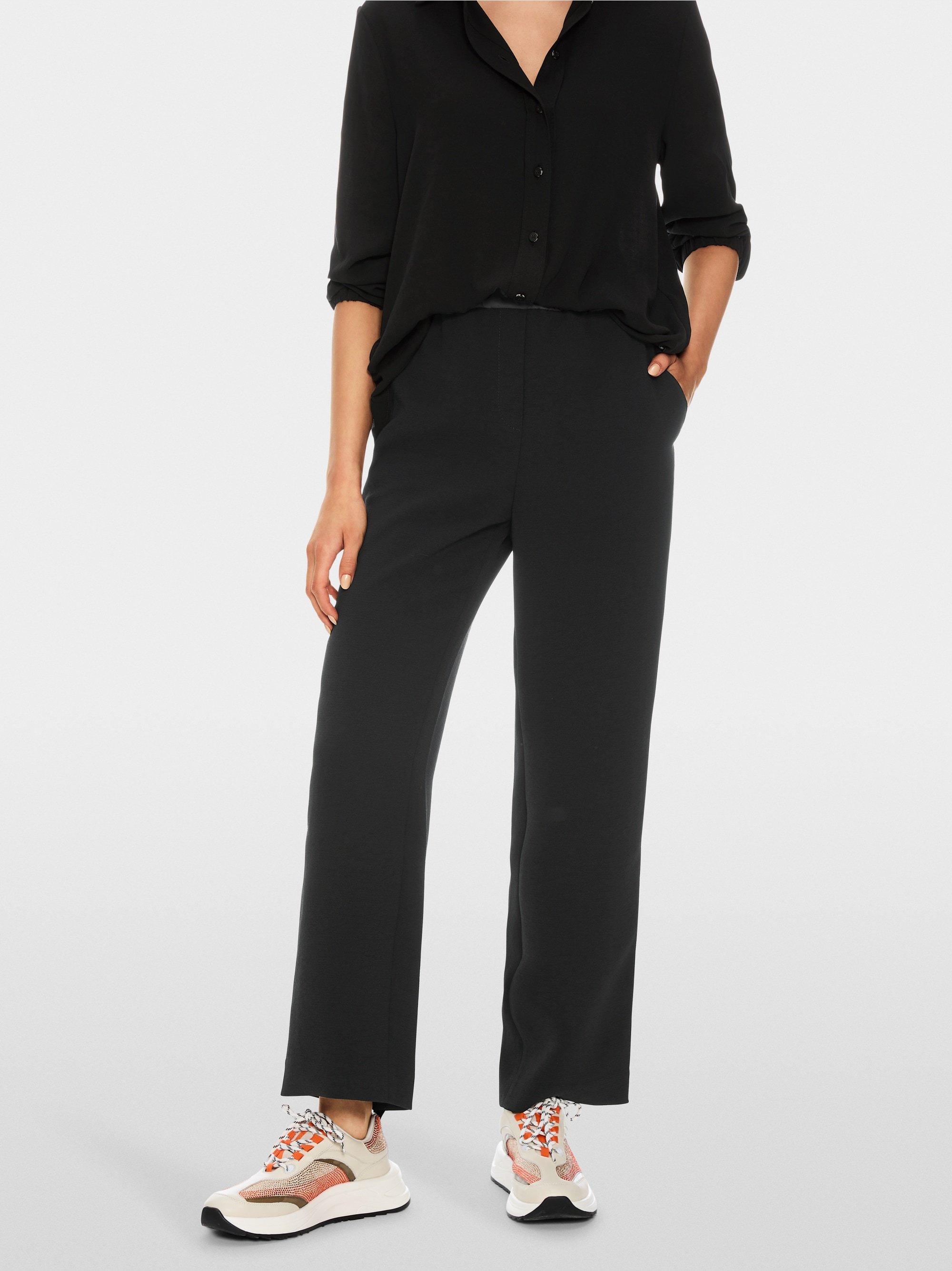 Modèle WUSU - Pantalon à enfiler avec taille haute