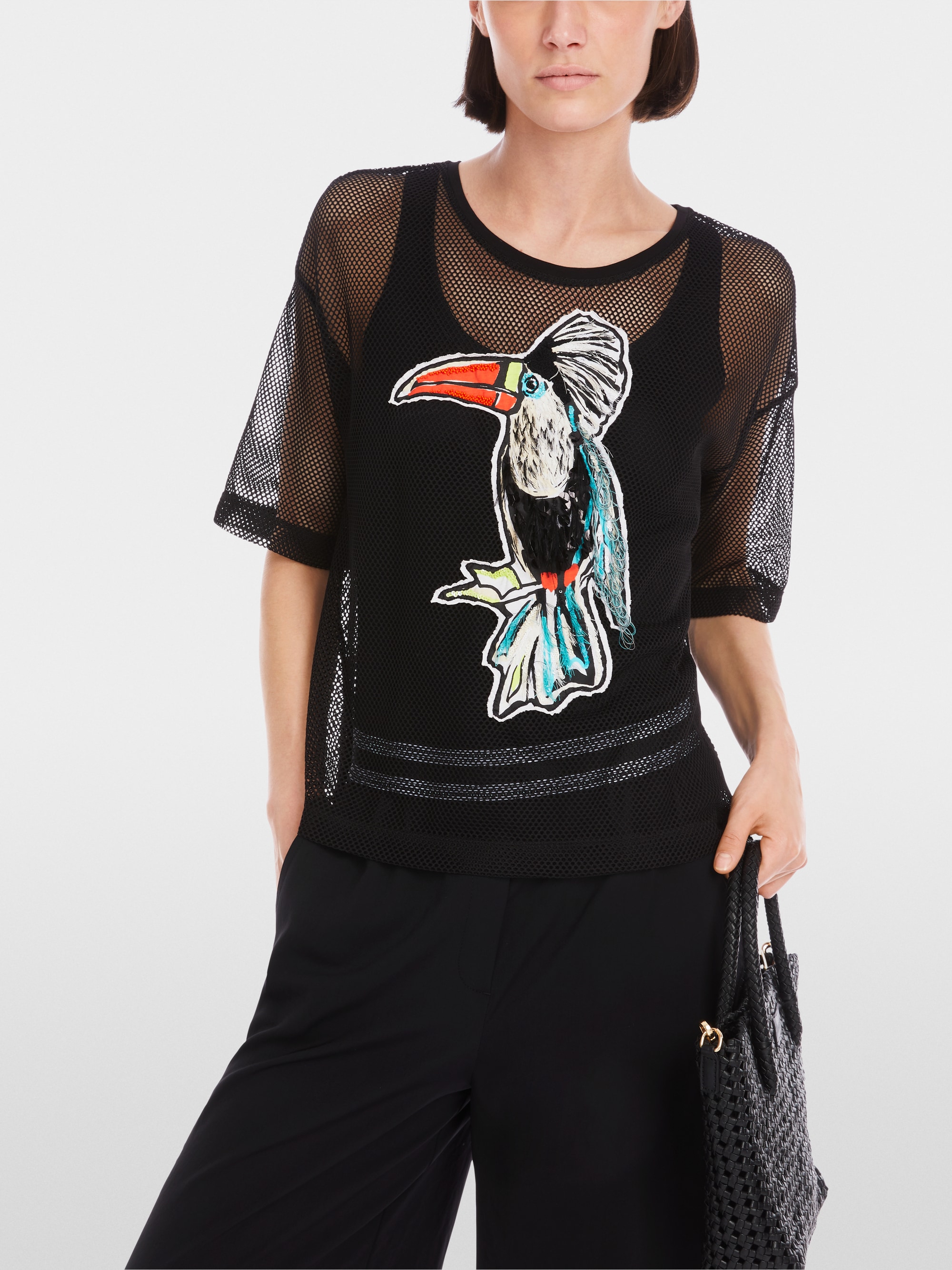 T-shirt en maille ajourée résille