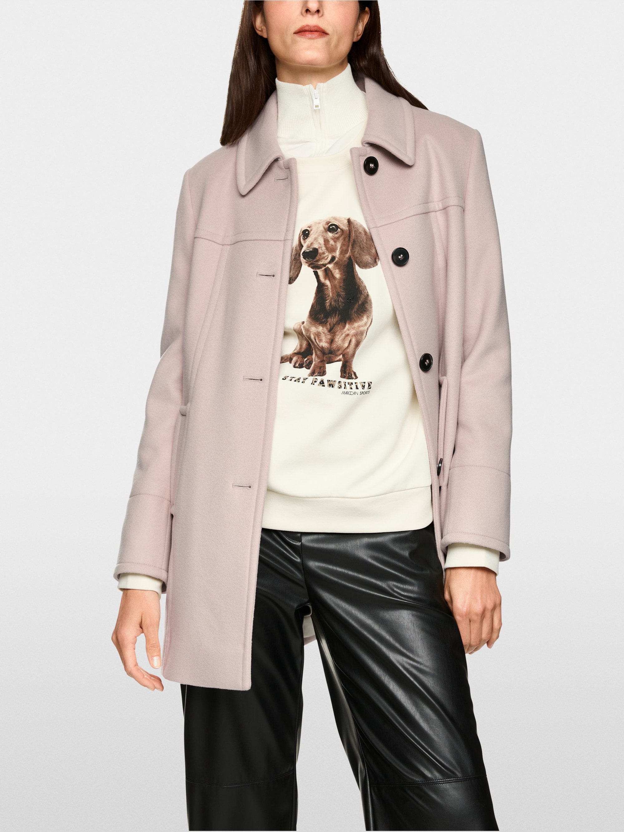 Jacke aus Schurwolle mit Kaschmir